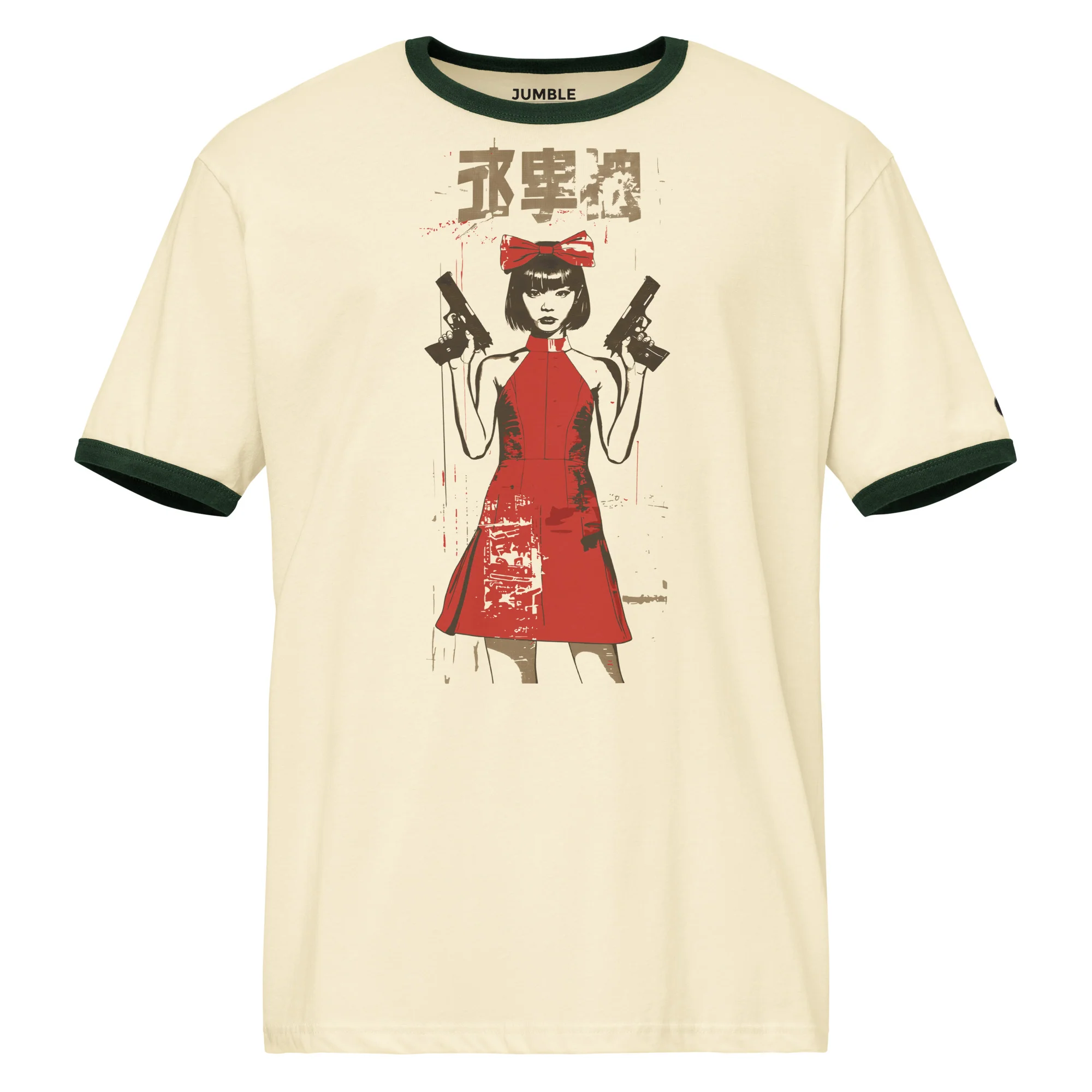 Akai Hanran (Red Rebellion) Retro Ringer Regular Fit T-Shirt | Next Level - Image 3