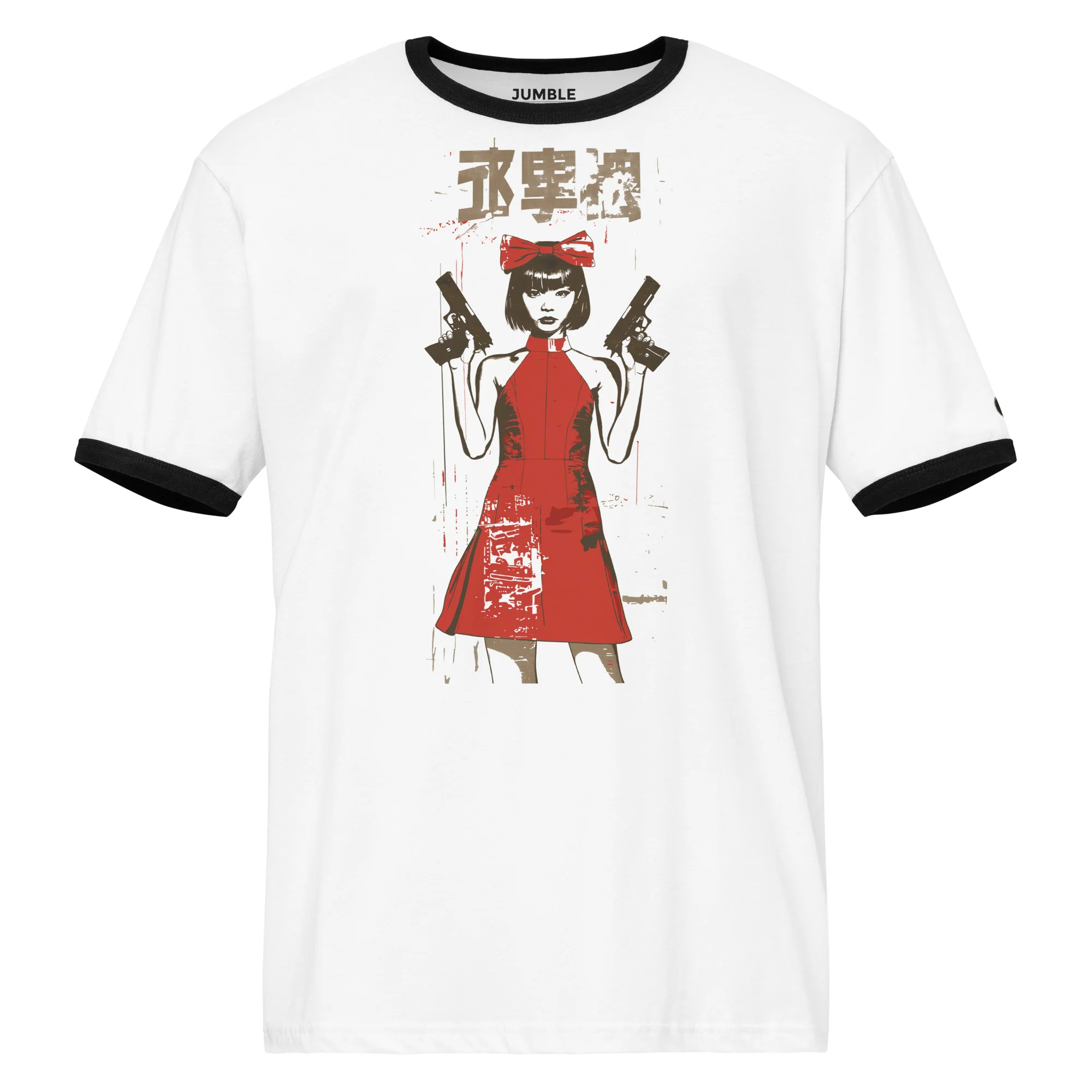 Akai Hanran (Red Rebellion) Retro Ringer Regular Fit T-Shirt | Next Level - Image 5
