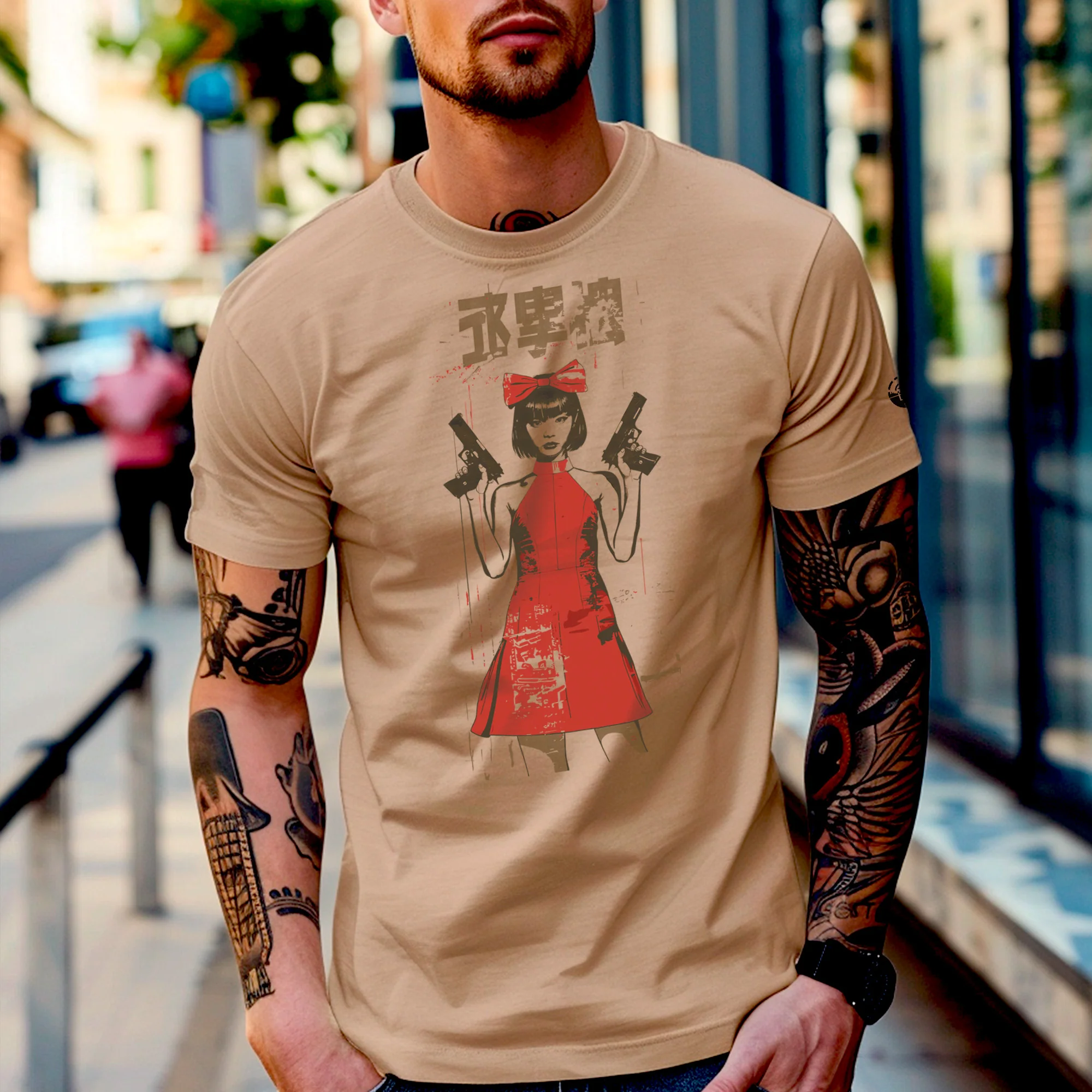 Akai Hanran (Red Rebellion) Modern Regular Fit T-Shirt | Bella+Canvas - Image 2
