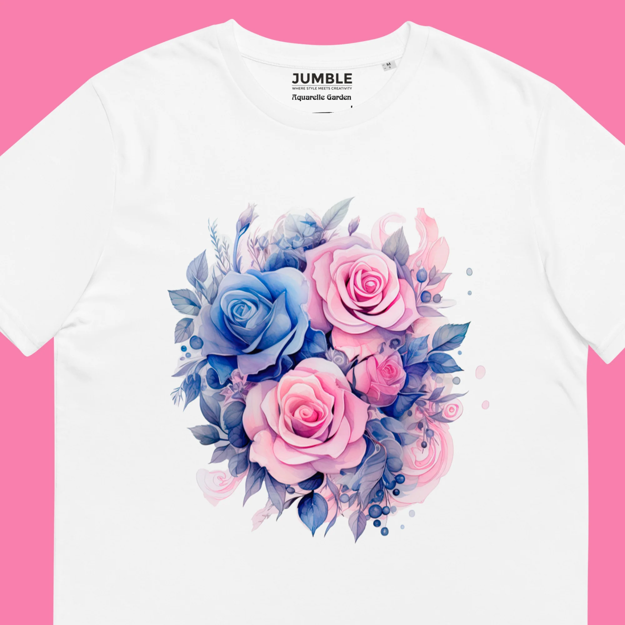 Aquarelle Garden organic cotton T-Shirt | Stanley/Stella - Image 4