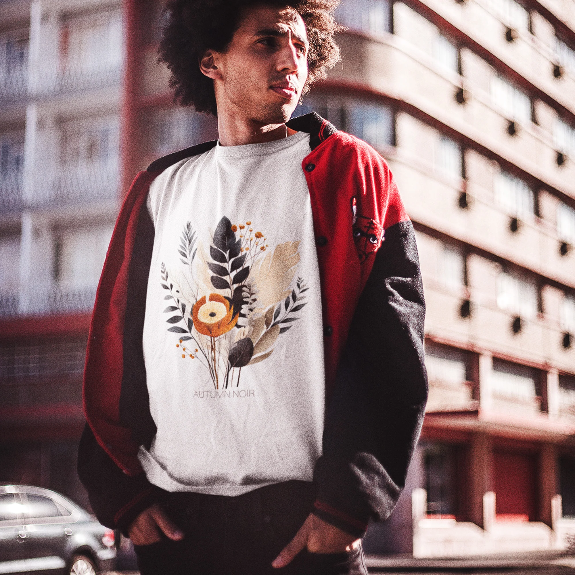 Autumn Noir organic cotton T-Shirt | Stanley/Stella - Image 2