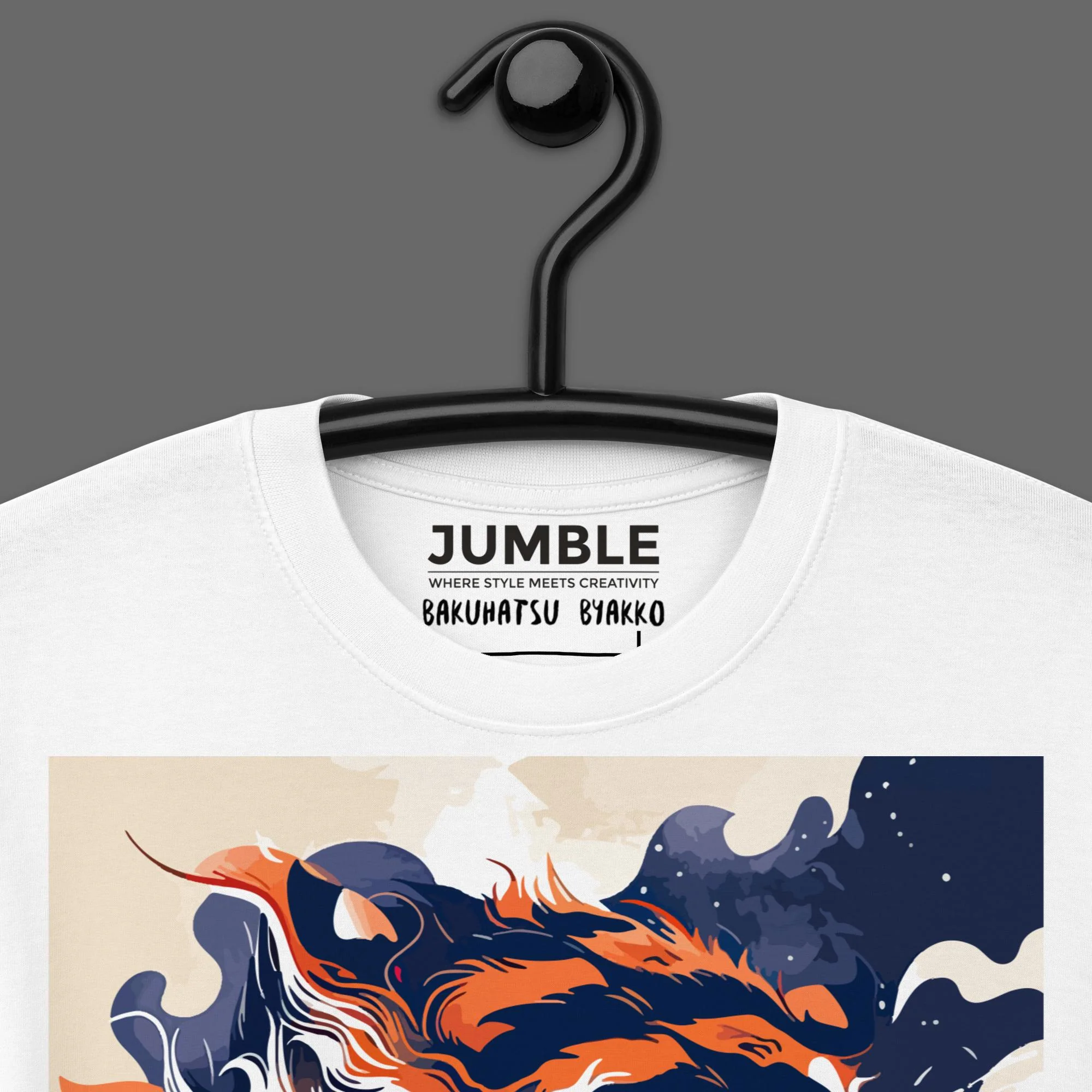 Bakuhatsu Byakko Men's Premium Heavyweight T-Shirt | Cotton Heritage - Image 3