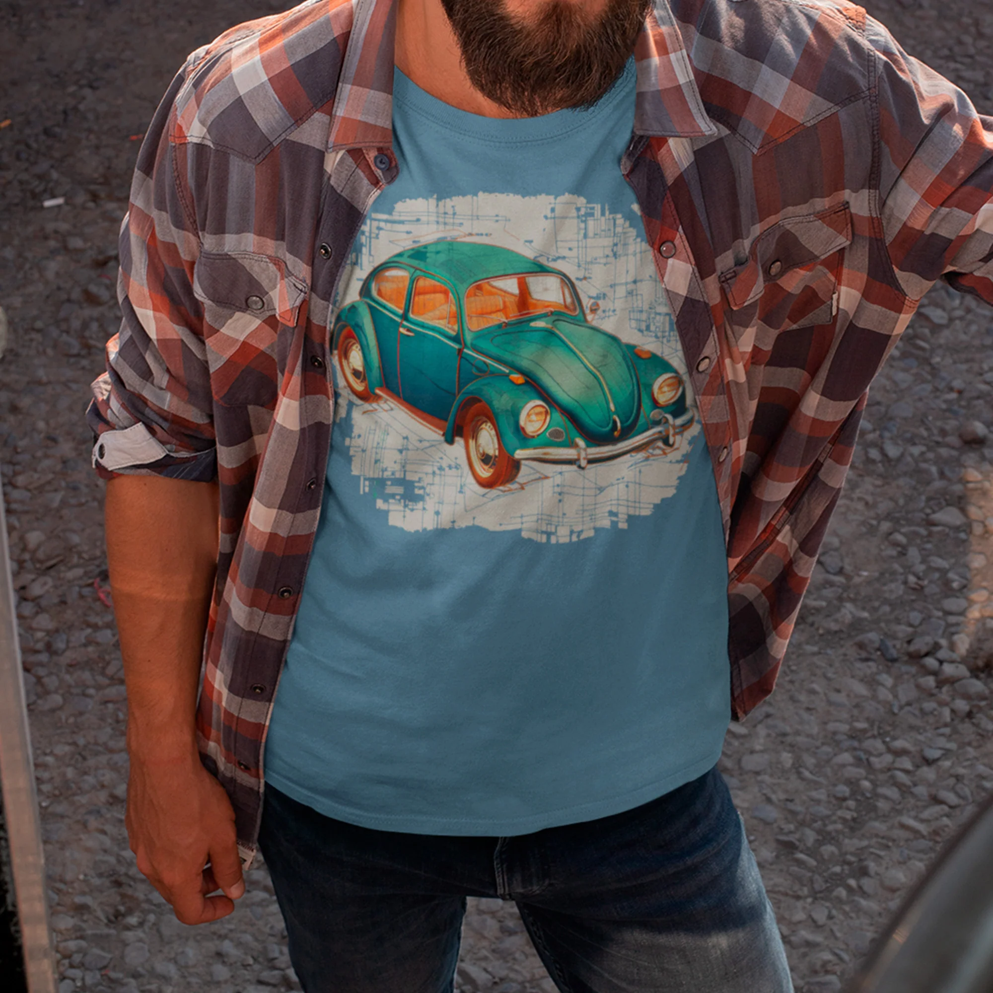 Beetle Precision Modern Regular Fit T-Shirt | Bella+Canvas - Image 2