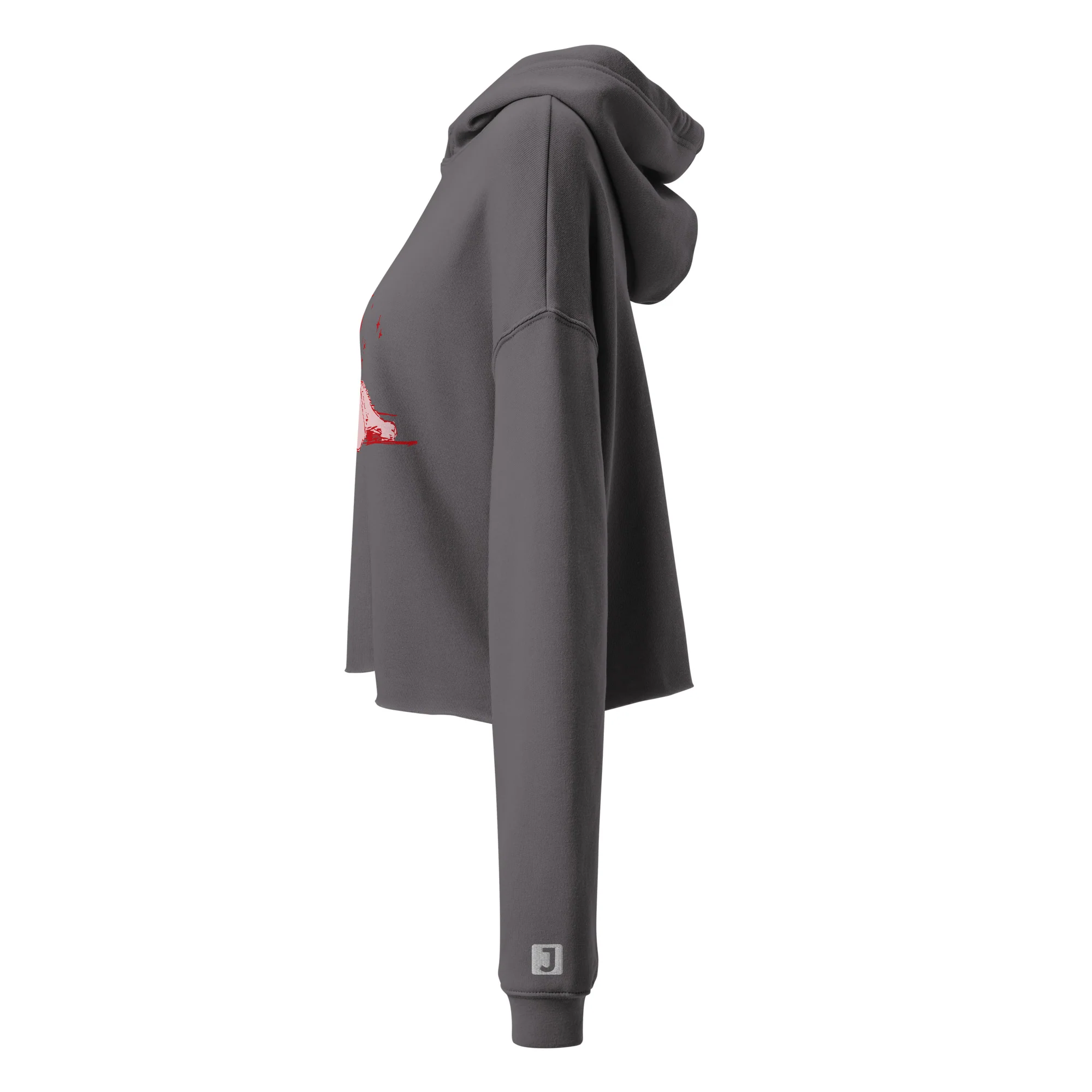 Catitude Women’S Cropped Hoodie  | Bella + Canvas  | AS Colour - Image 4