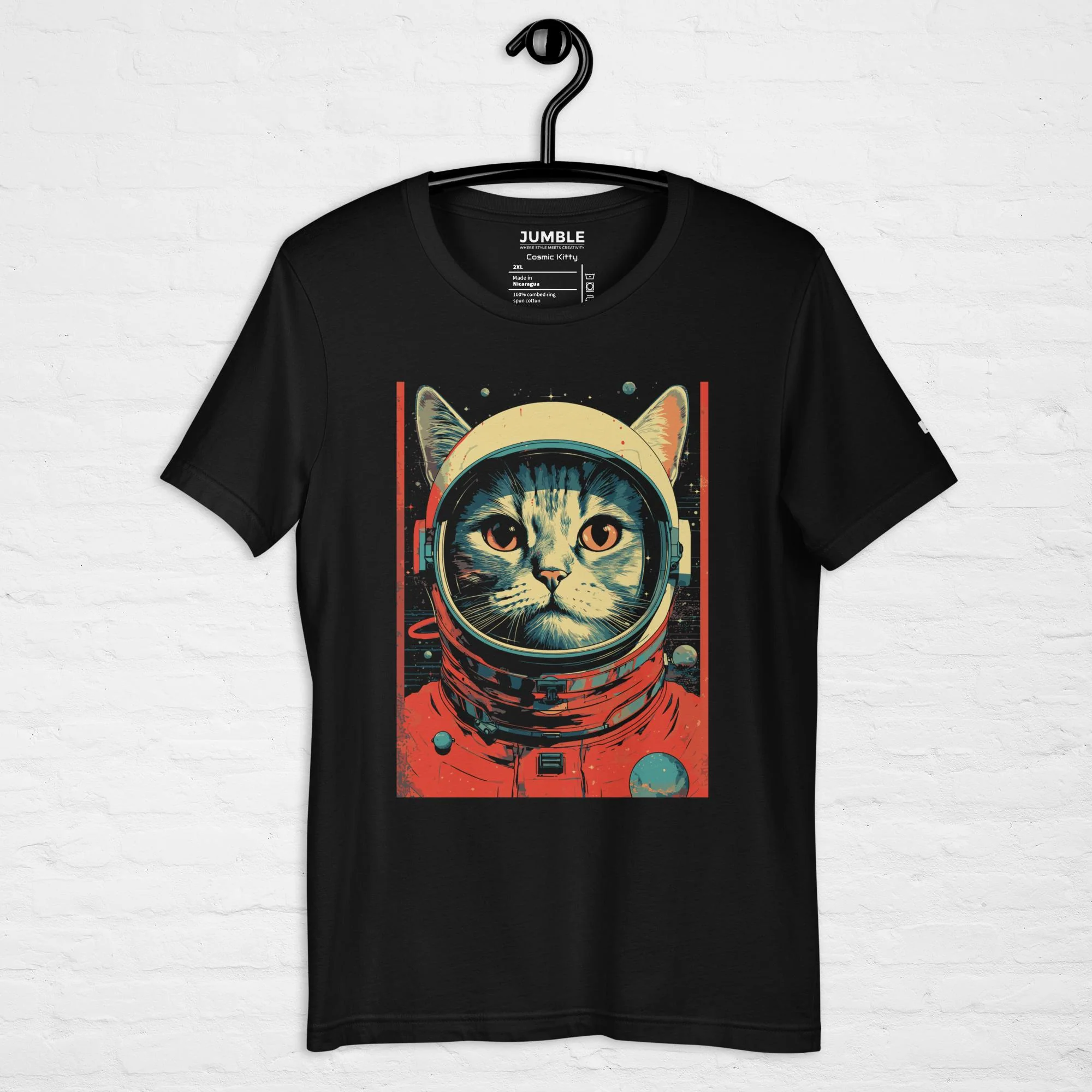 Cosmic Kitty Modern Regular Fit T-Shirt | Bella+Canvas - Image 15