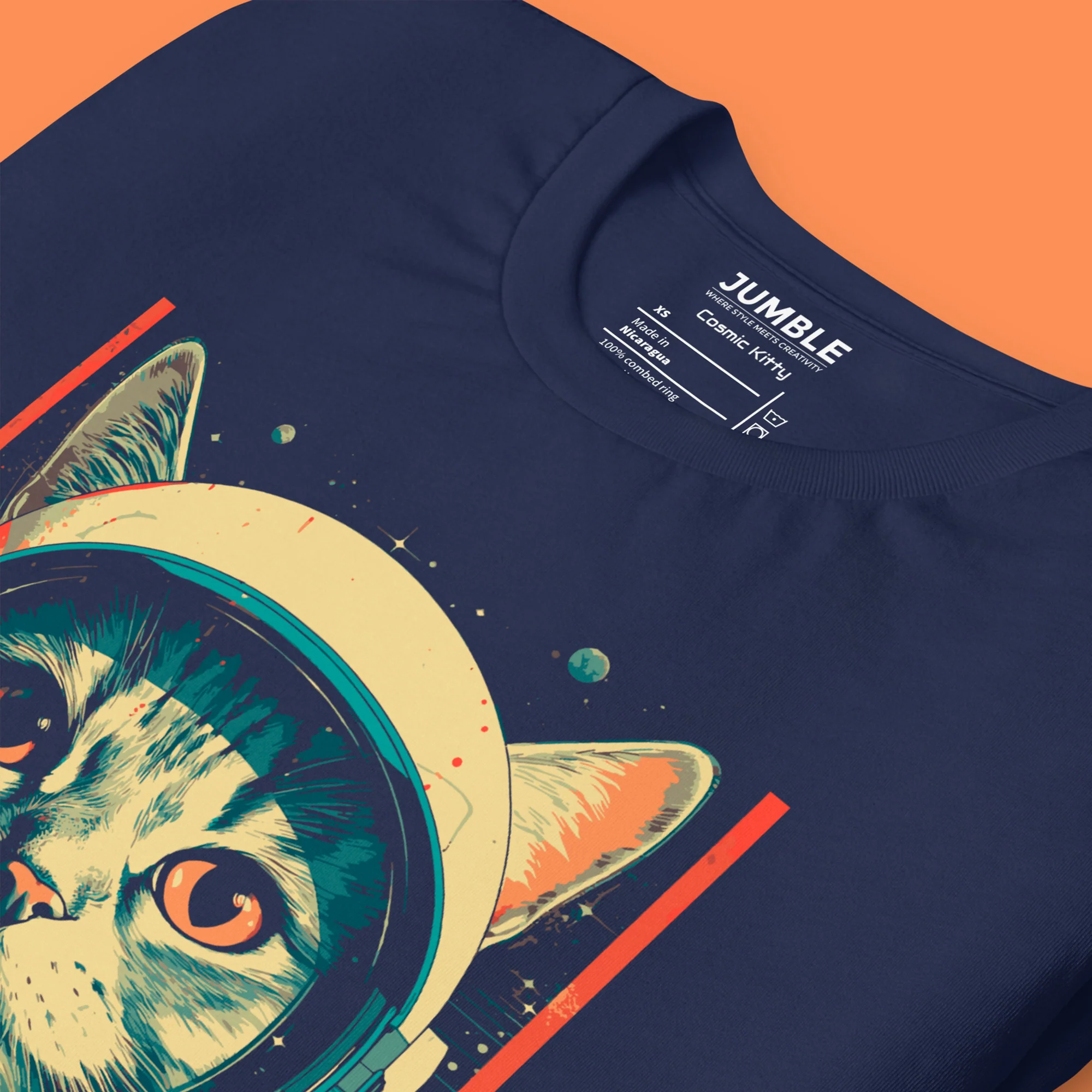 Cosmic Kitty Modern Regular Fit T-Shirt | Bella+Canvas - Image 8