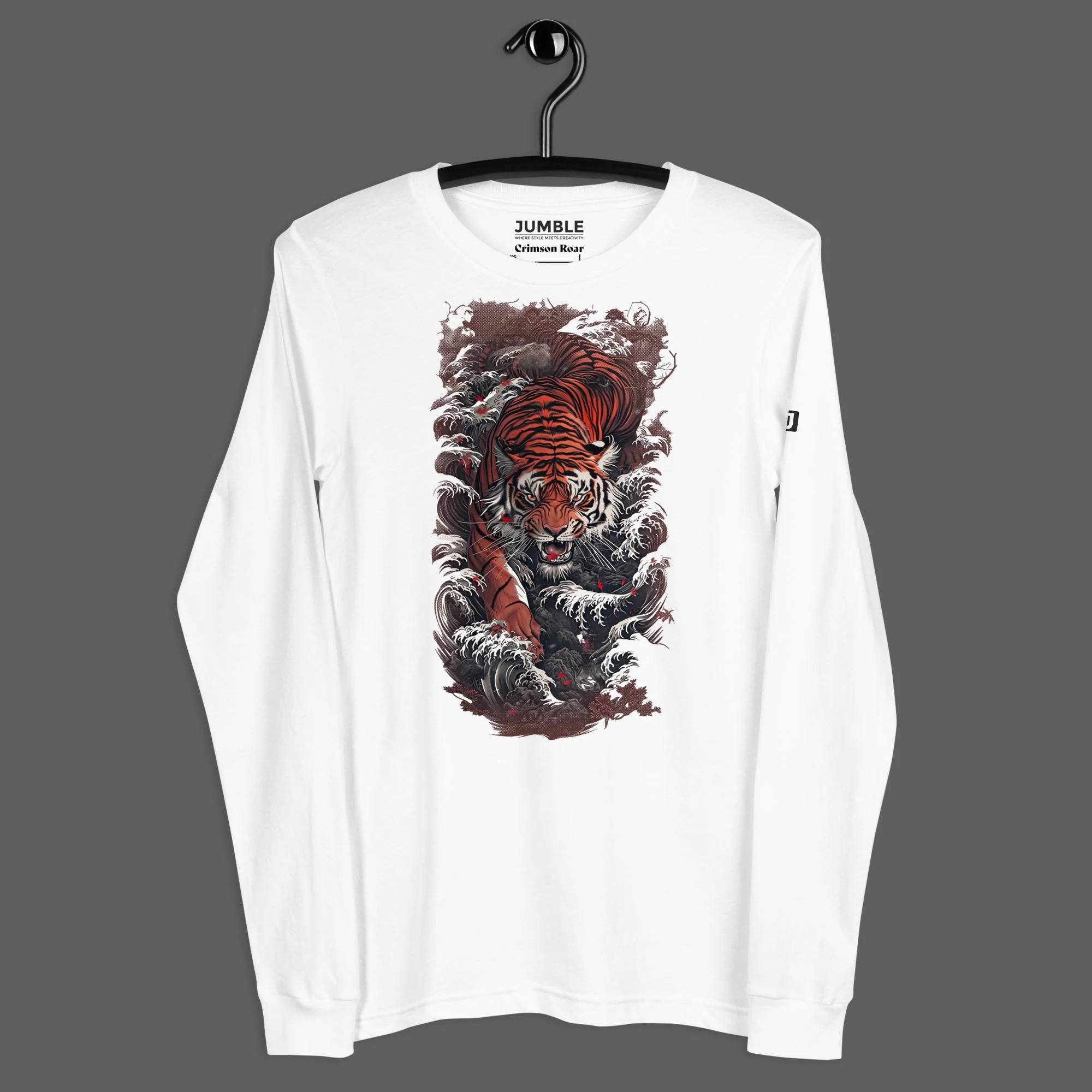 Crimson Roar Long Sleeve T-Shirt | Bella+Canvas - Image 2