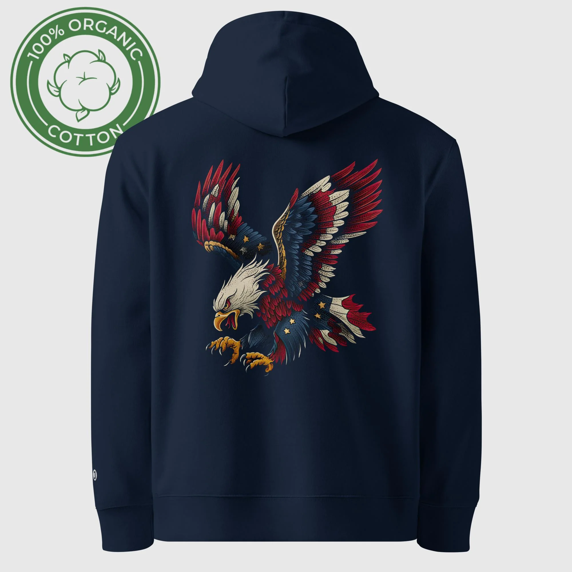 Rebel Wing Premium Essential Eco Hoodie (back print) | Stanley/Stella - Image 4