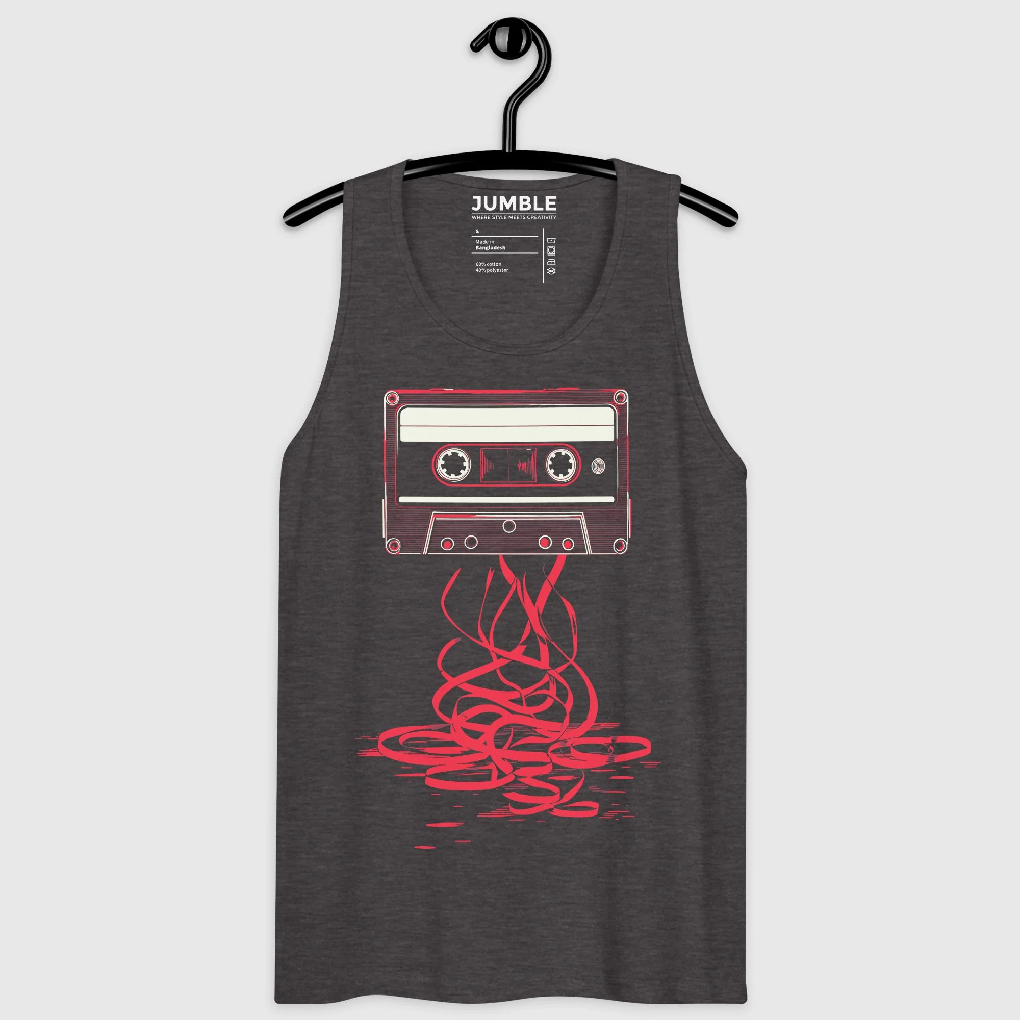 Echoes on Repeat Men's Premium Tank Top | Cotton Heritage - Image 3