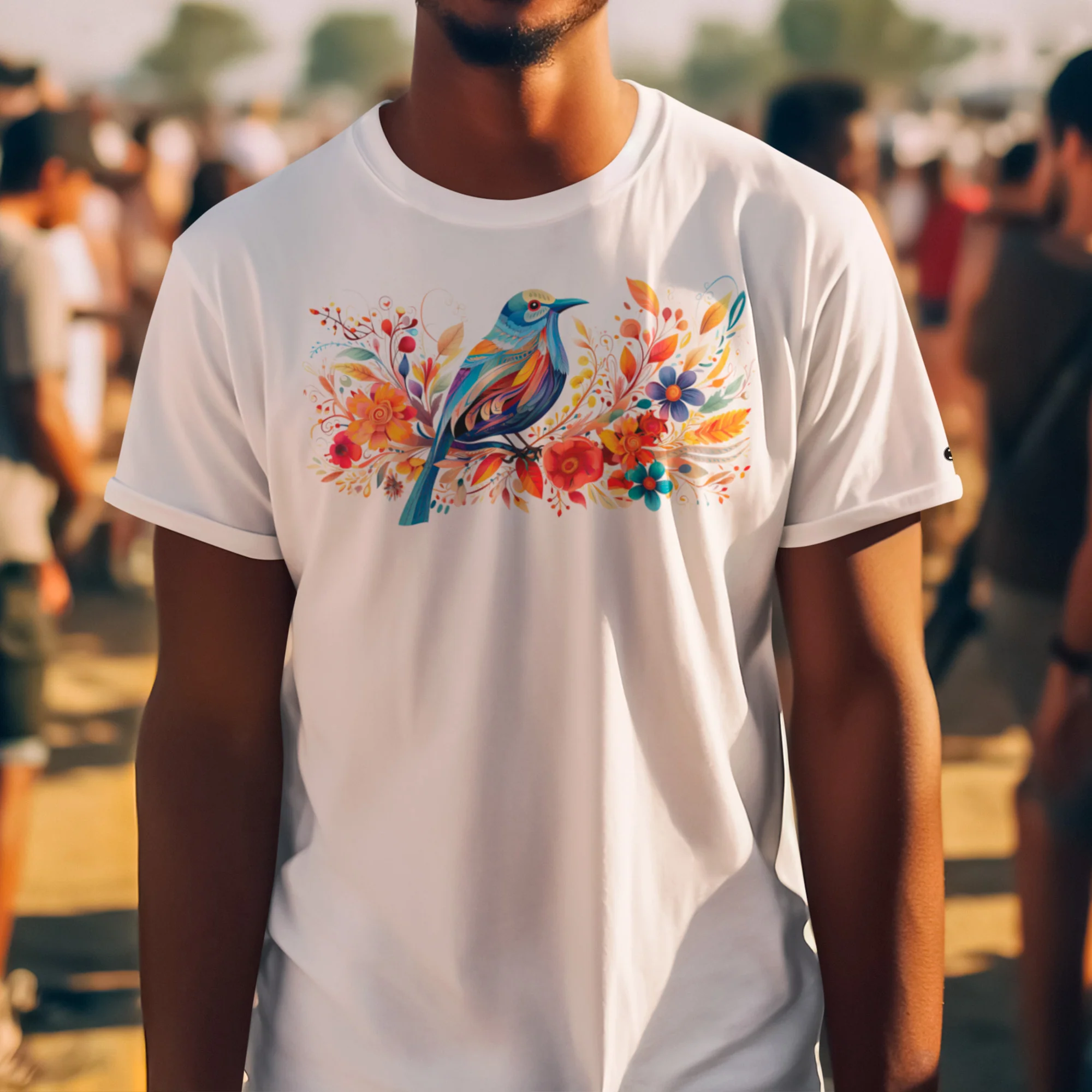 Feather Blossom organic cotton T-Shirt | Stanley/Stella - Image 2