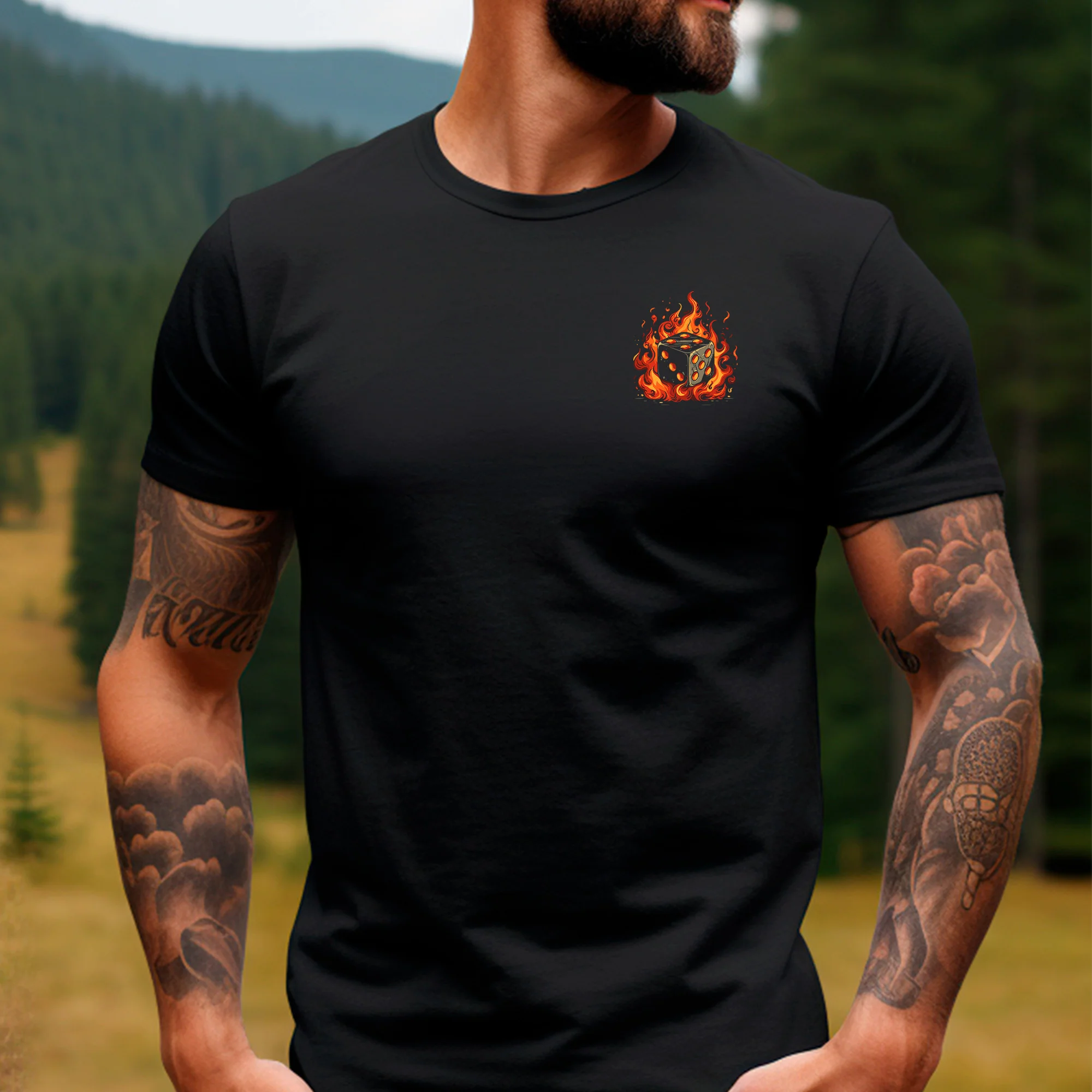 Flaming Gambit Modern Regular Fit T-Shirt | Bella+Canvas - Image 2