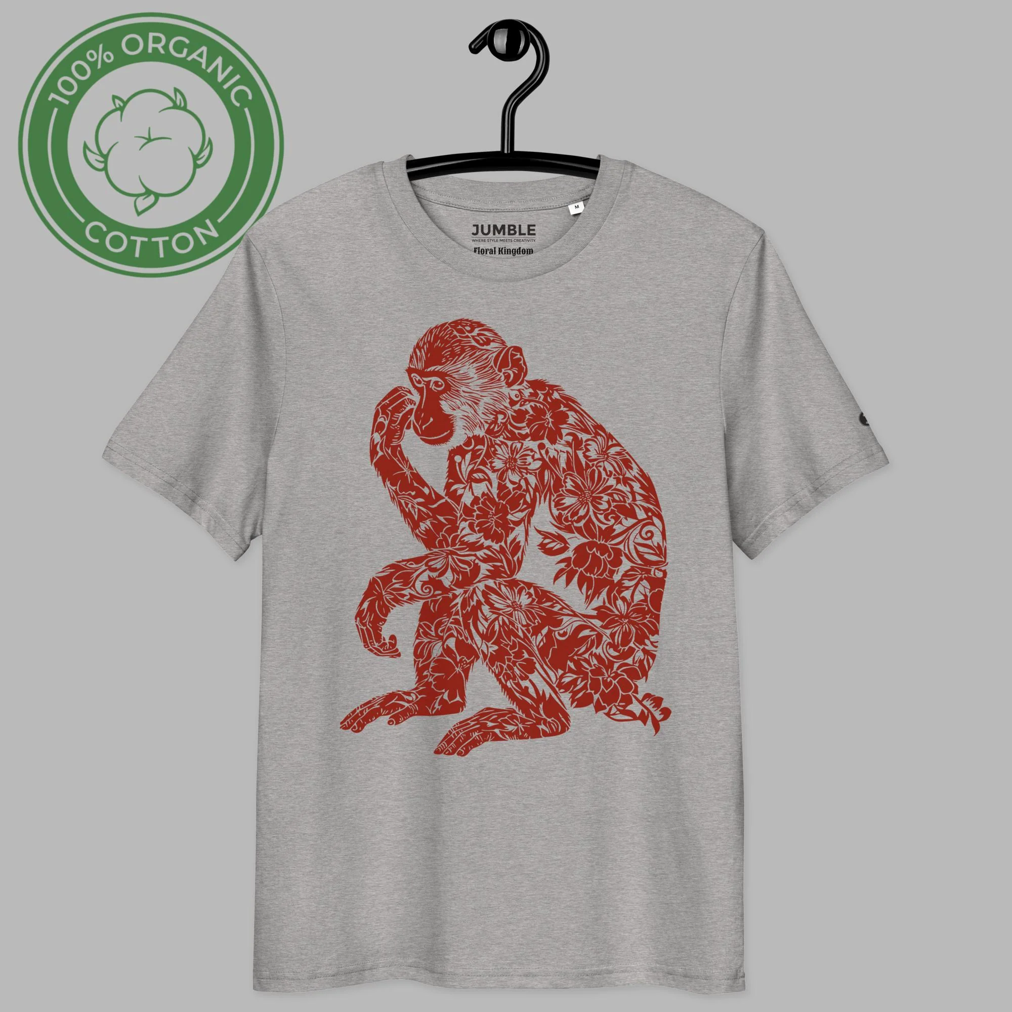 Floral Kingdom Premium Organic Cotton Medium Fit T-Shirt | Stanley/Stella - Image 3