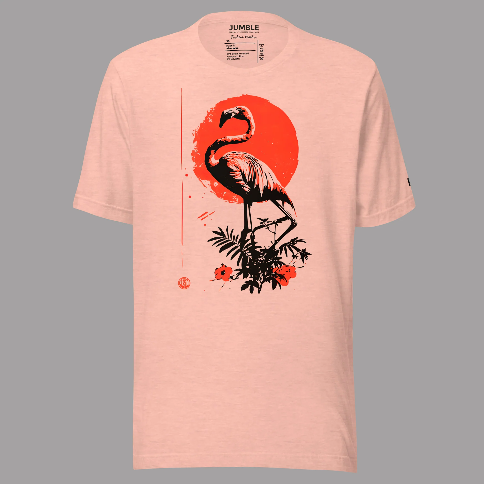 Fuchsia Feather Modern Regular Fit T-Shirt | Bella+Canvas - Image 15