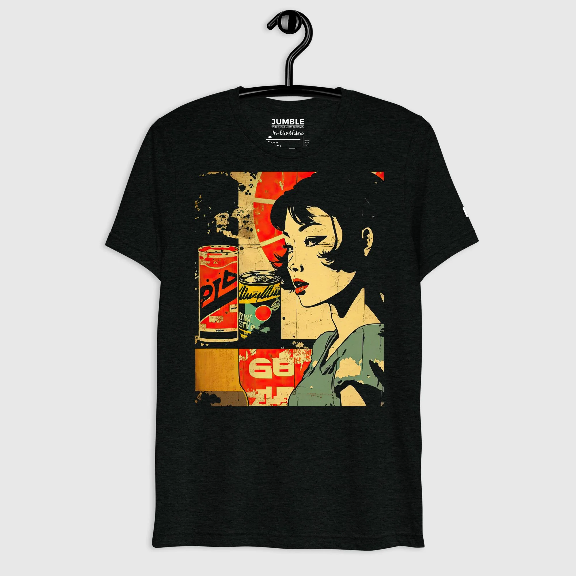 Geisha Grunge Lightweight Short Sleeve Vintage T-Shirt | Tri-Blend
