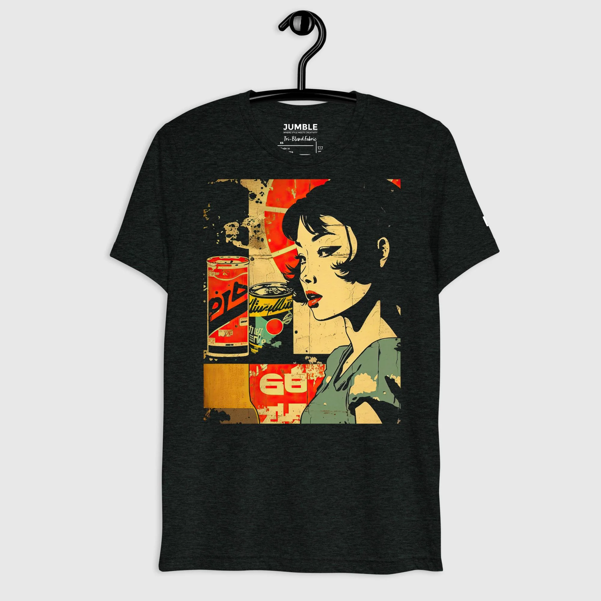 Geisha Grunge Lightweight Short Sleeve Vintage T-Shirt | Tri-Blend - Image 2