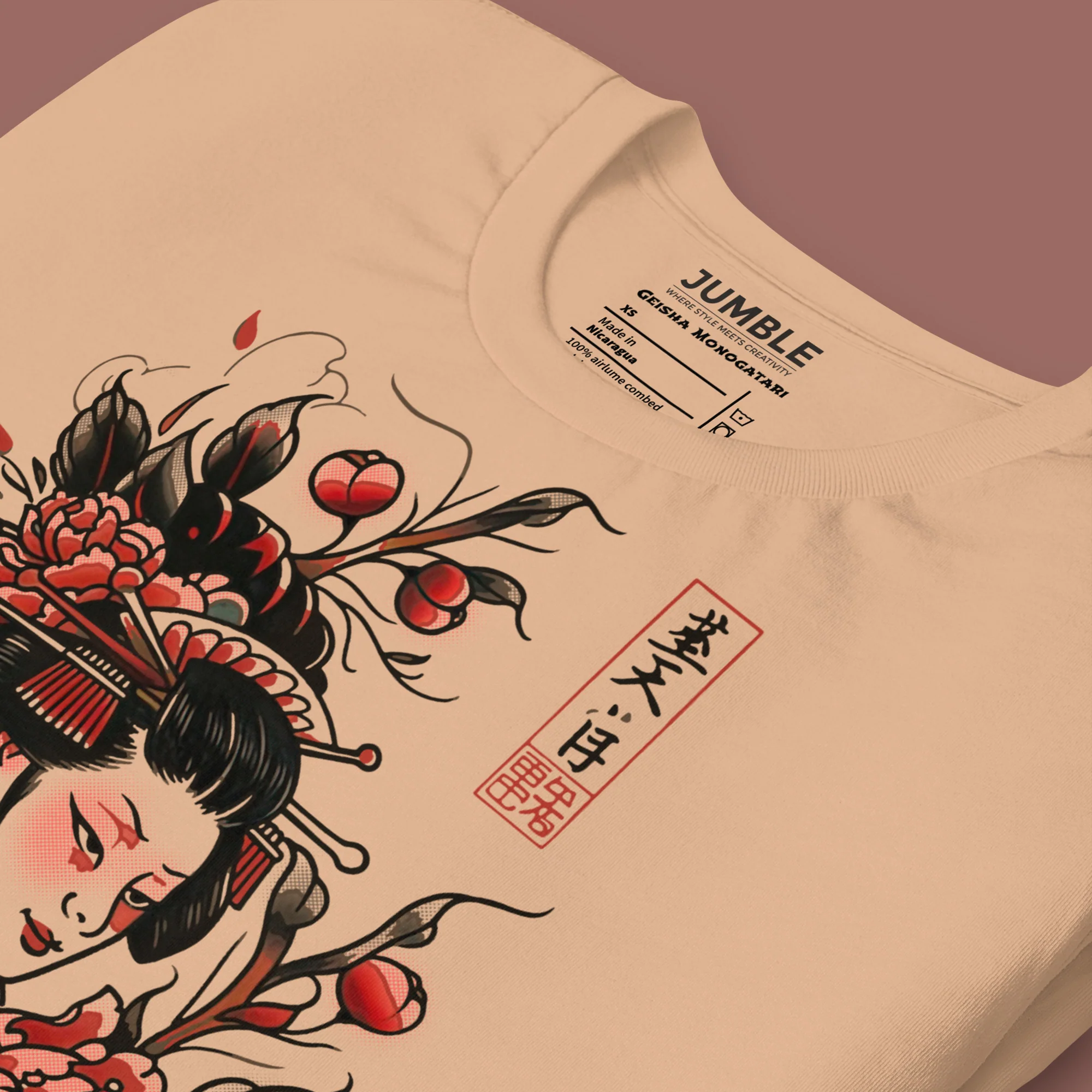 Geisha Monogatari Modern Regular Fit T-Shirt | Bella+Canvas - Image 9