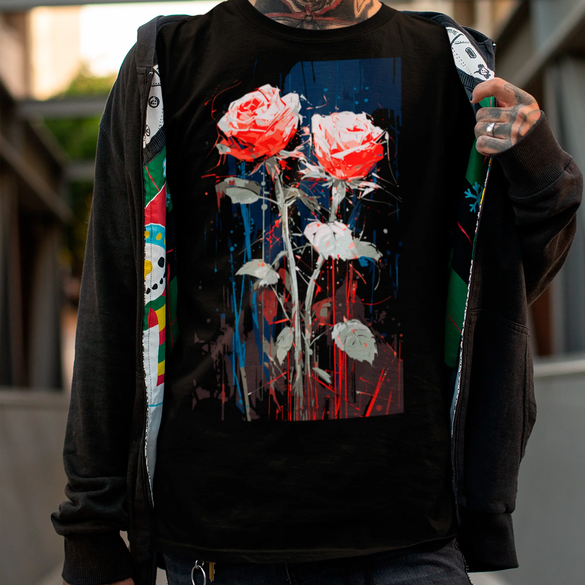 Glitched Garden organic cotton T-Shirt | Stanley/Stella - Image 2