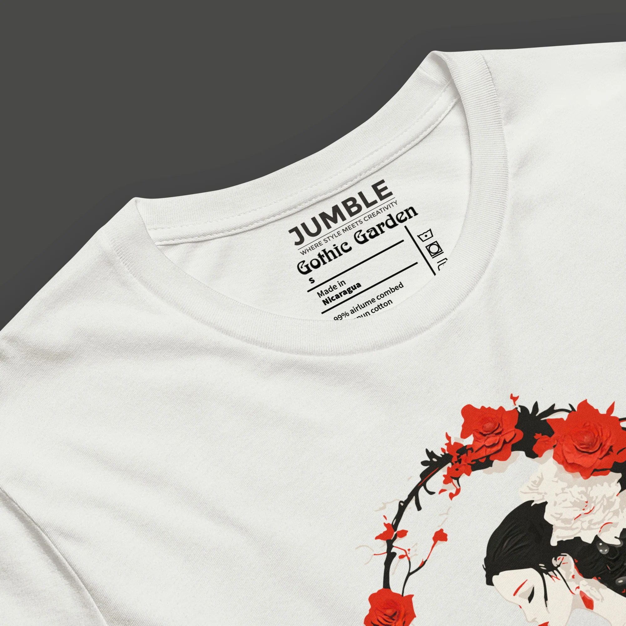 Gothic Garden Modern Regular Fit T-Shirt | Bella+Canvas - Image 3