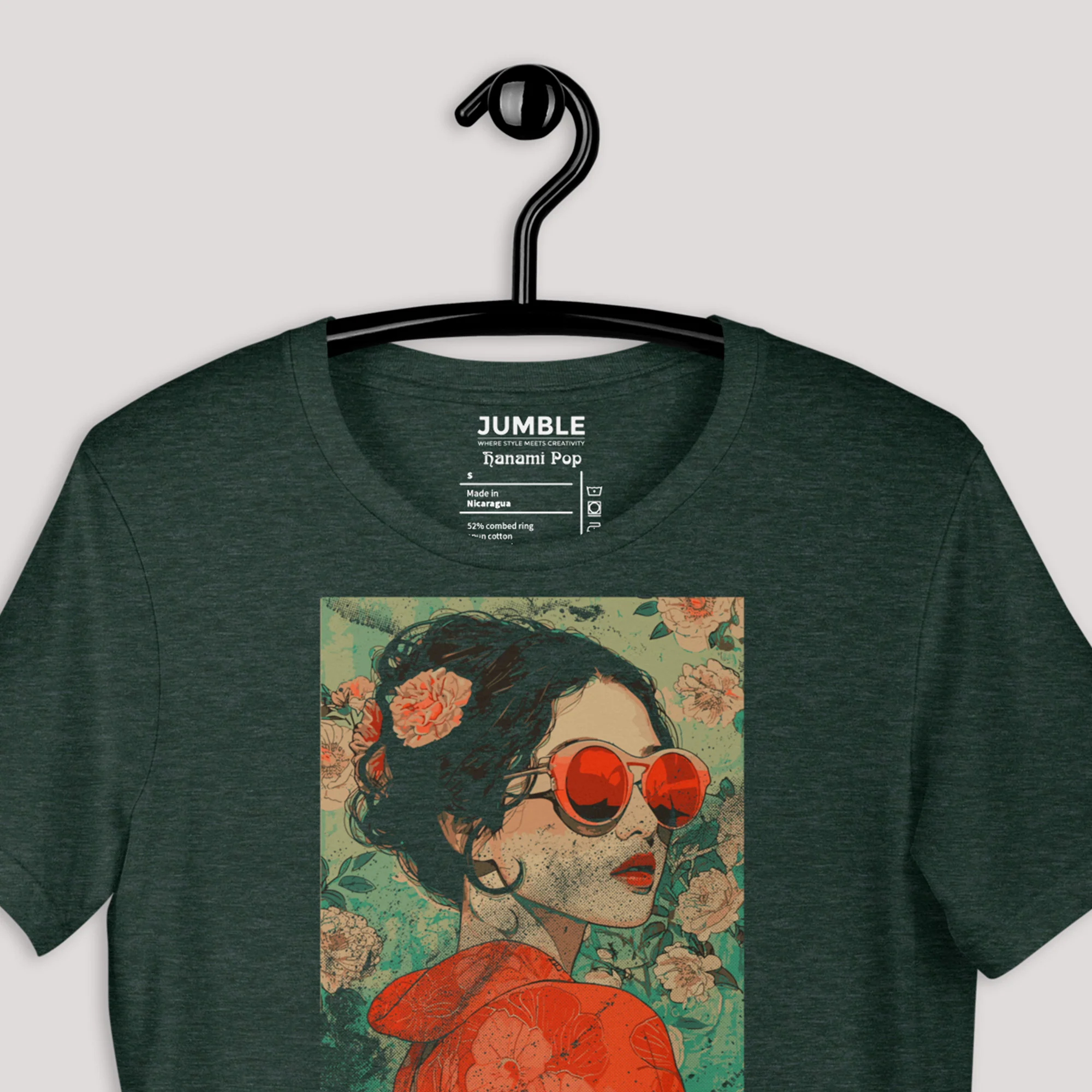 Hanami Pop Modern Regular Fit T-Shirt | Bella+Canvas - Image 8
