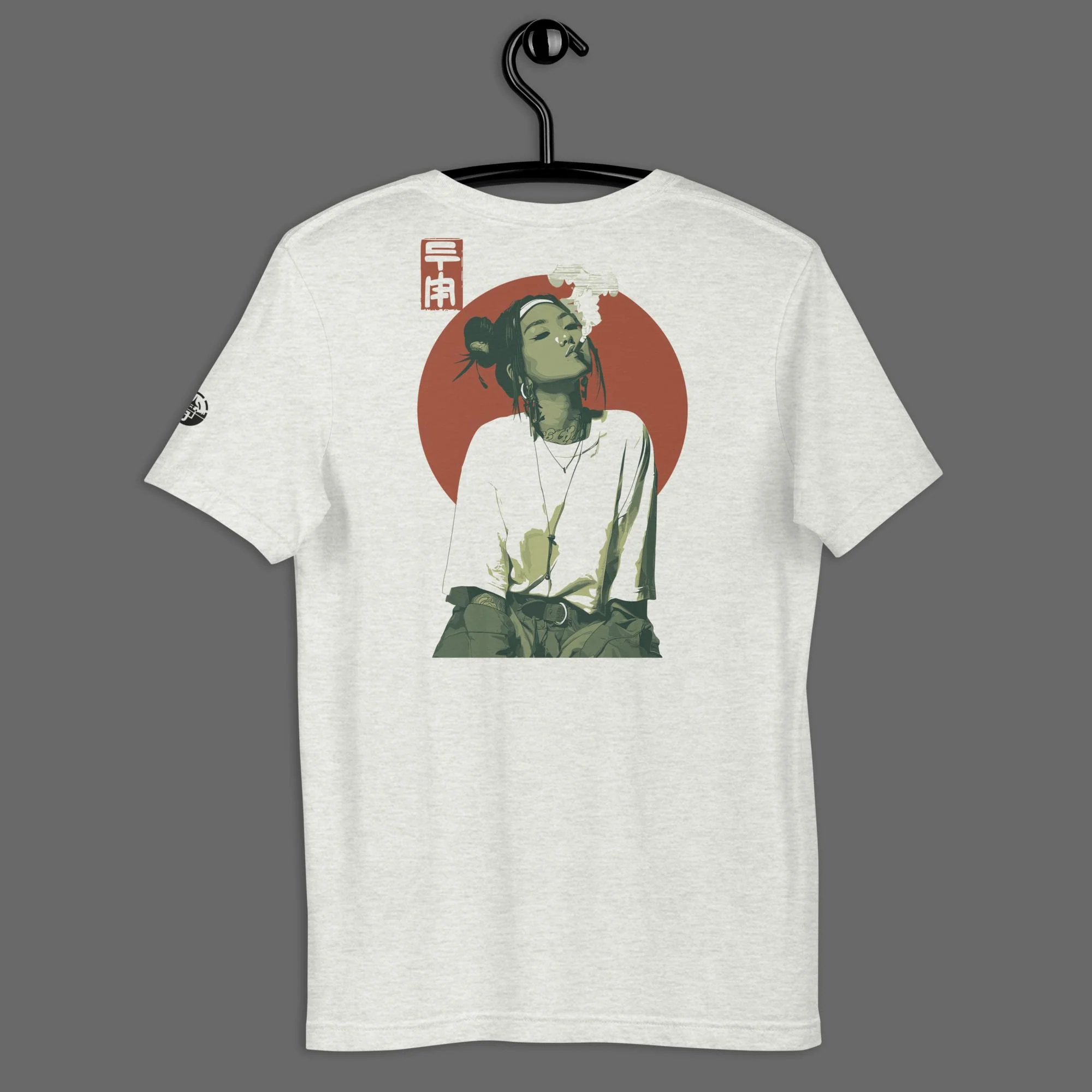 Hannya Smoke Modern Regular Fit T-Shirt (back print) | Bella+Canvas - Image 2