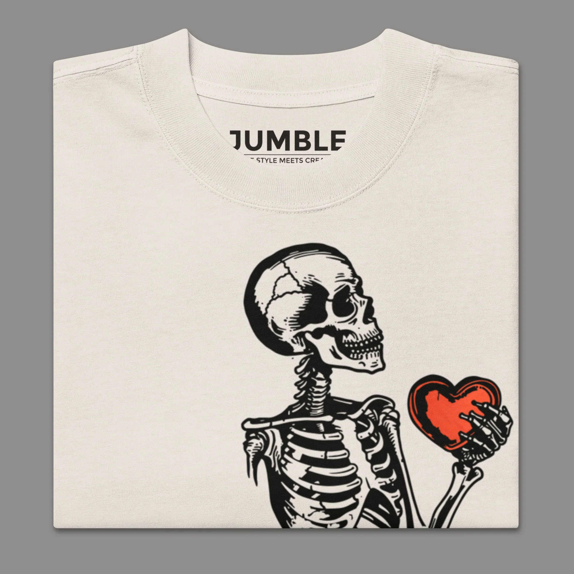 Heart of Bone Men's Oversized Faded T-Shirt | AS Colour - Image 3
