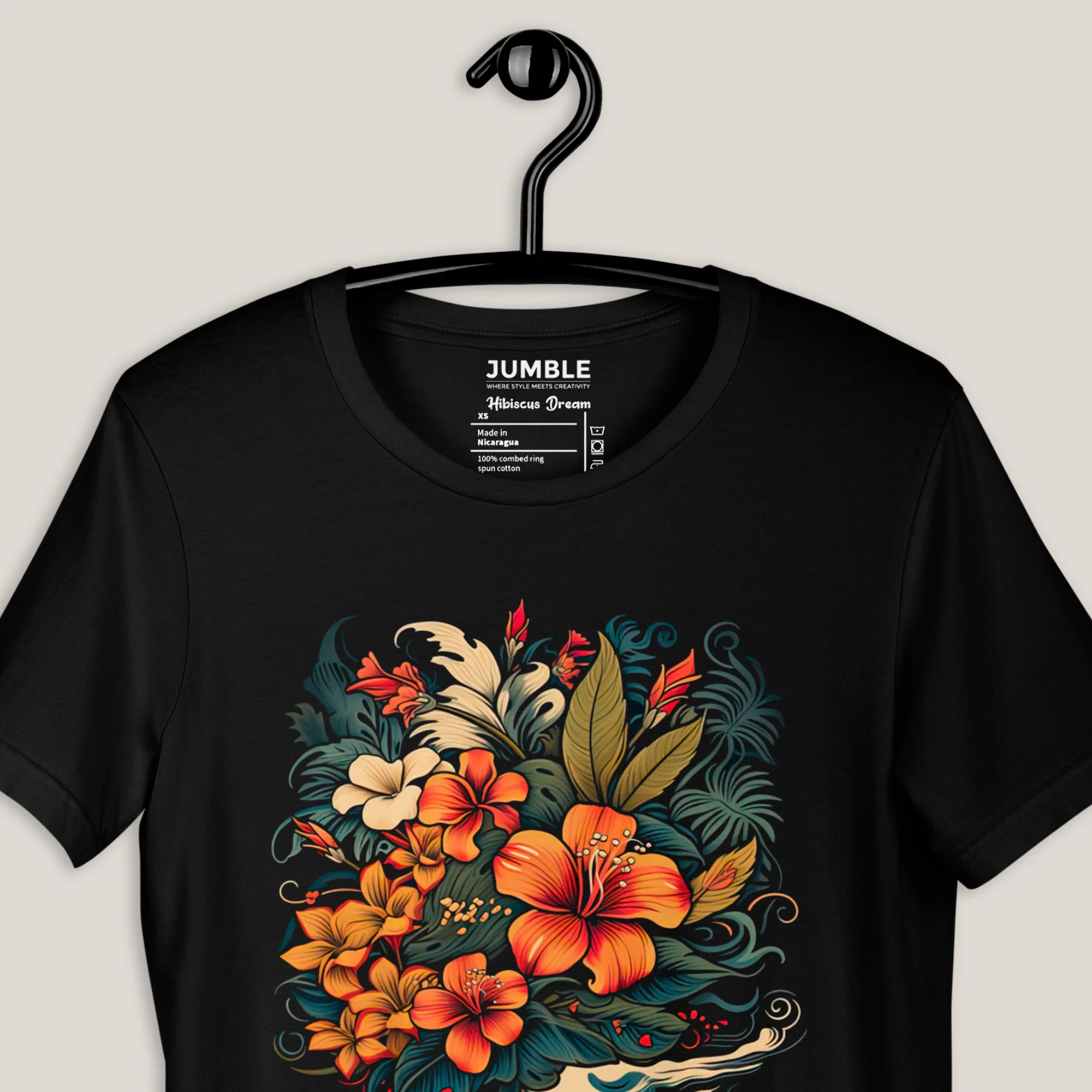 Hibiscus Dream Modern Regular Fit T-Shirt | Bella+Canvas - Image 6