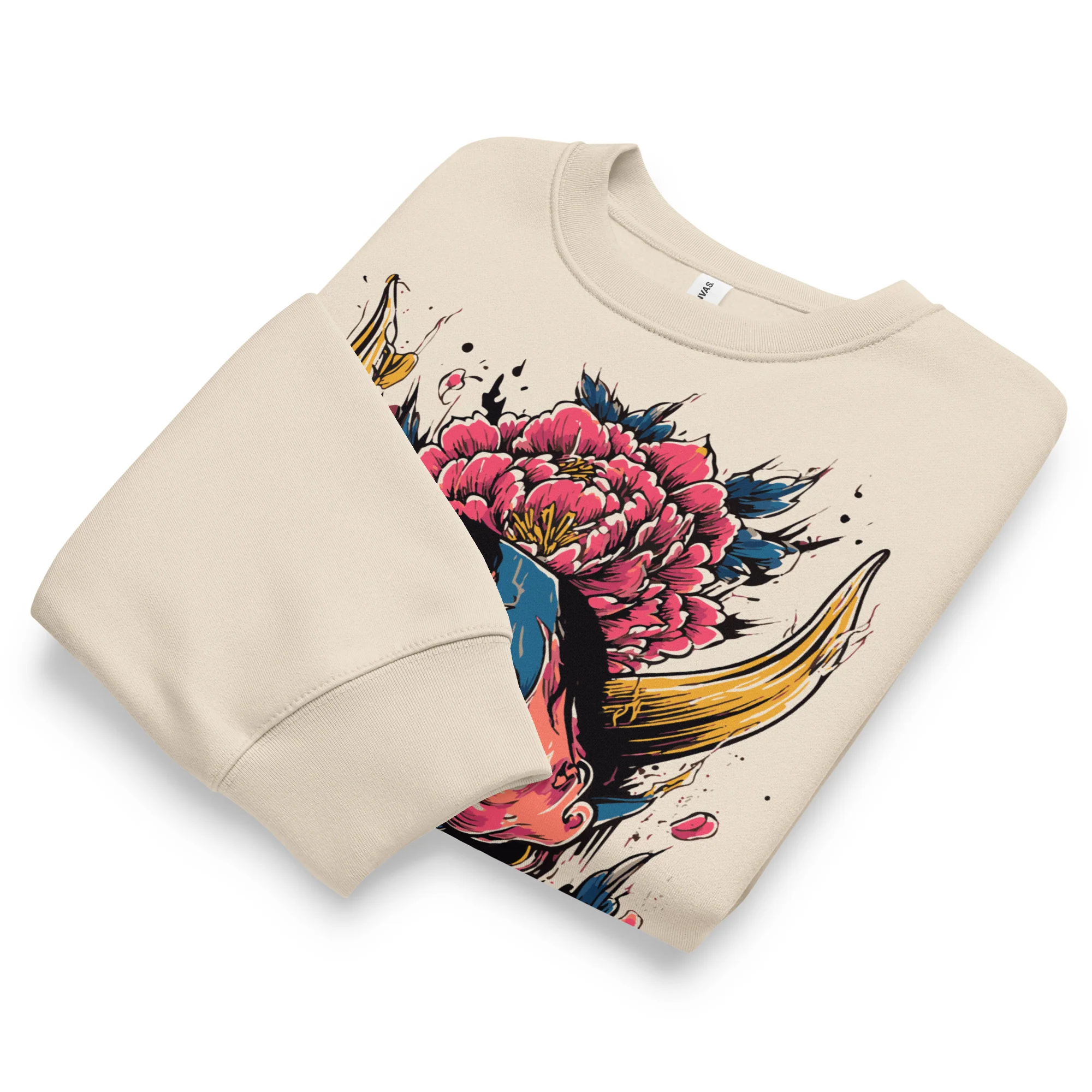 Ikari Botan Oversized Heavyweight Sweatshirt | Bella + Canvas - Image 3