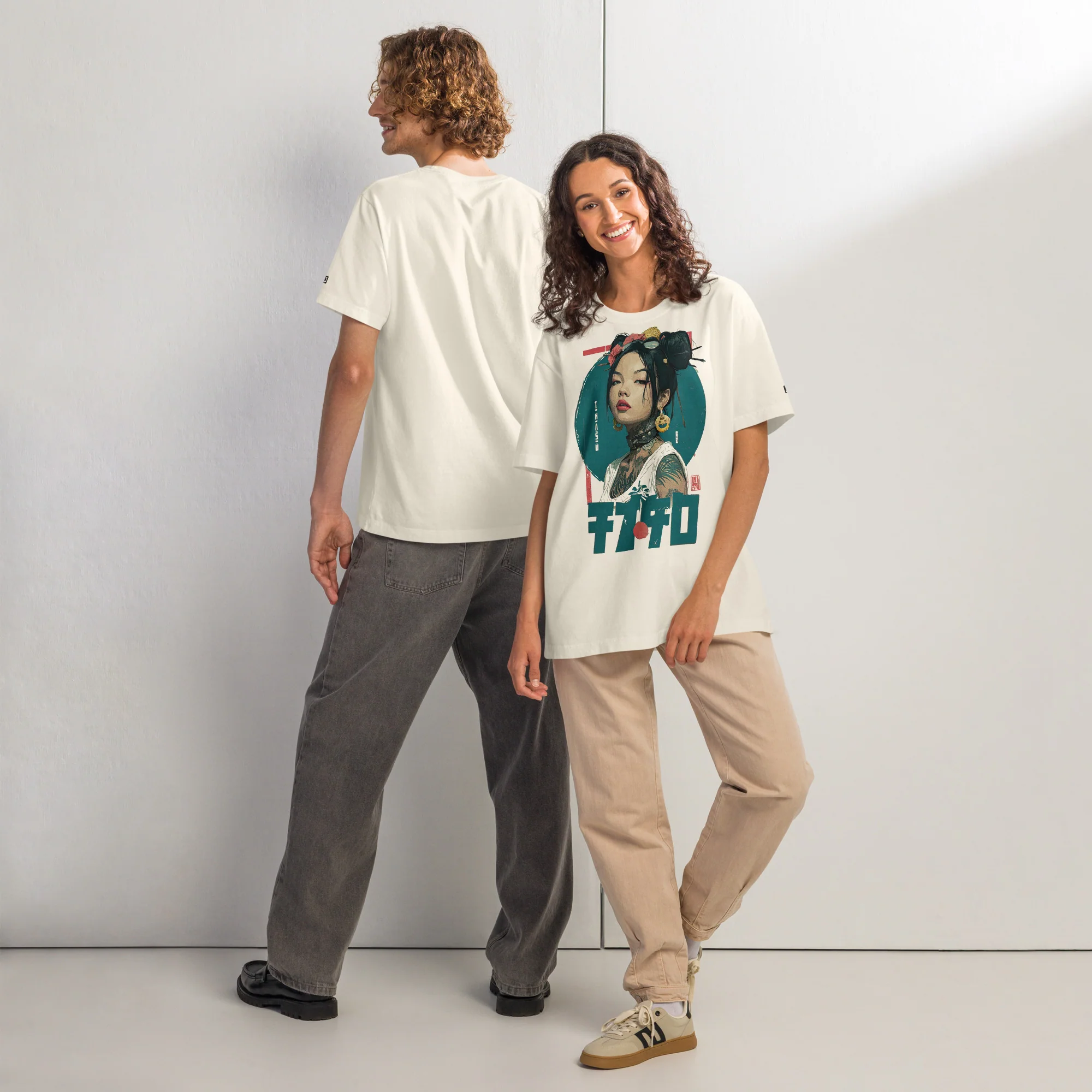 Jiyū na tori Garment-Dyed Oversized T-Shirt | Bella+Canvas - Image 3