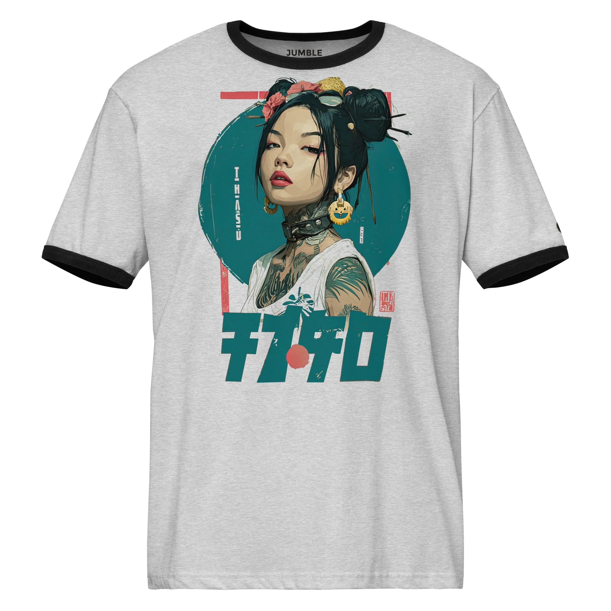 Jiyū na tori Retro Ringer Regular Fit T-Shirt | Next Level - Image 2