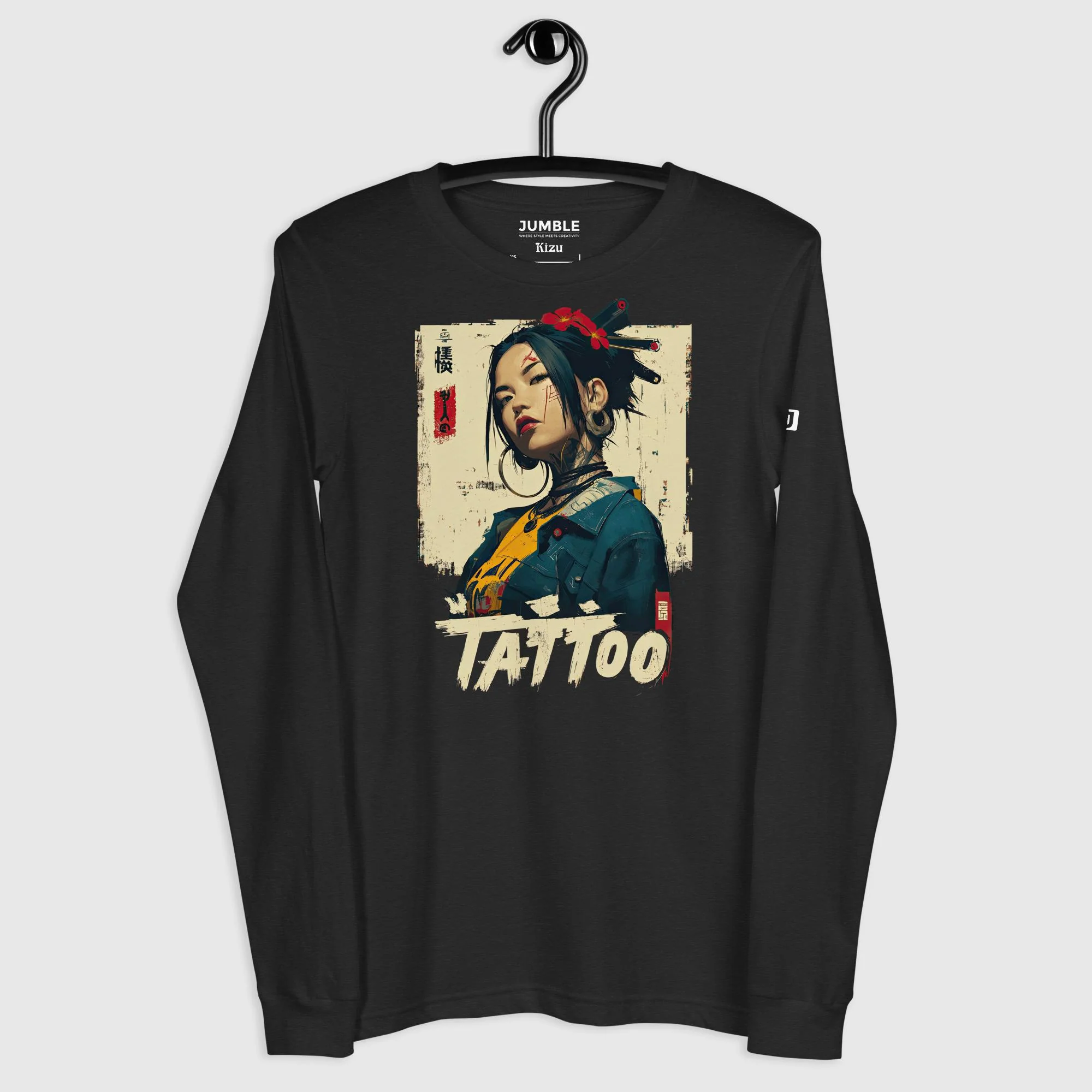 Kizu (傷) Long Sleeve T-Shirt | Bella+Canvas - Image 3