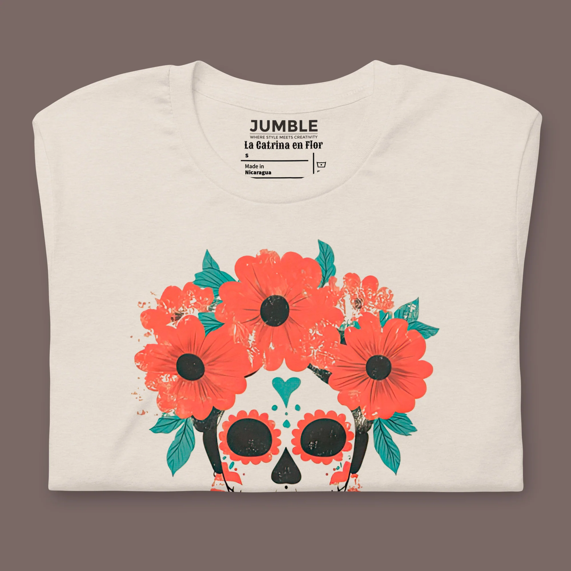 La Catrina en Flor Modern Regular Fit T-Shirt | Bella+Canvas - Image 8