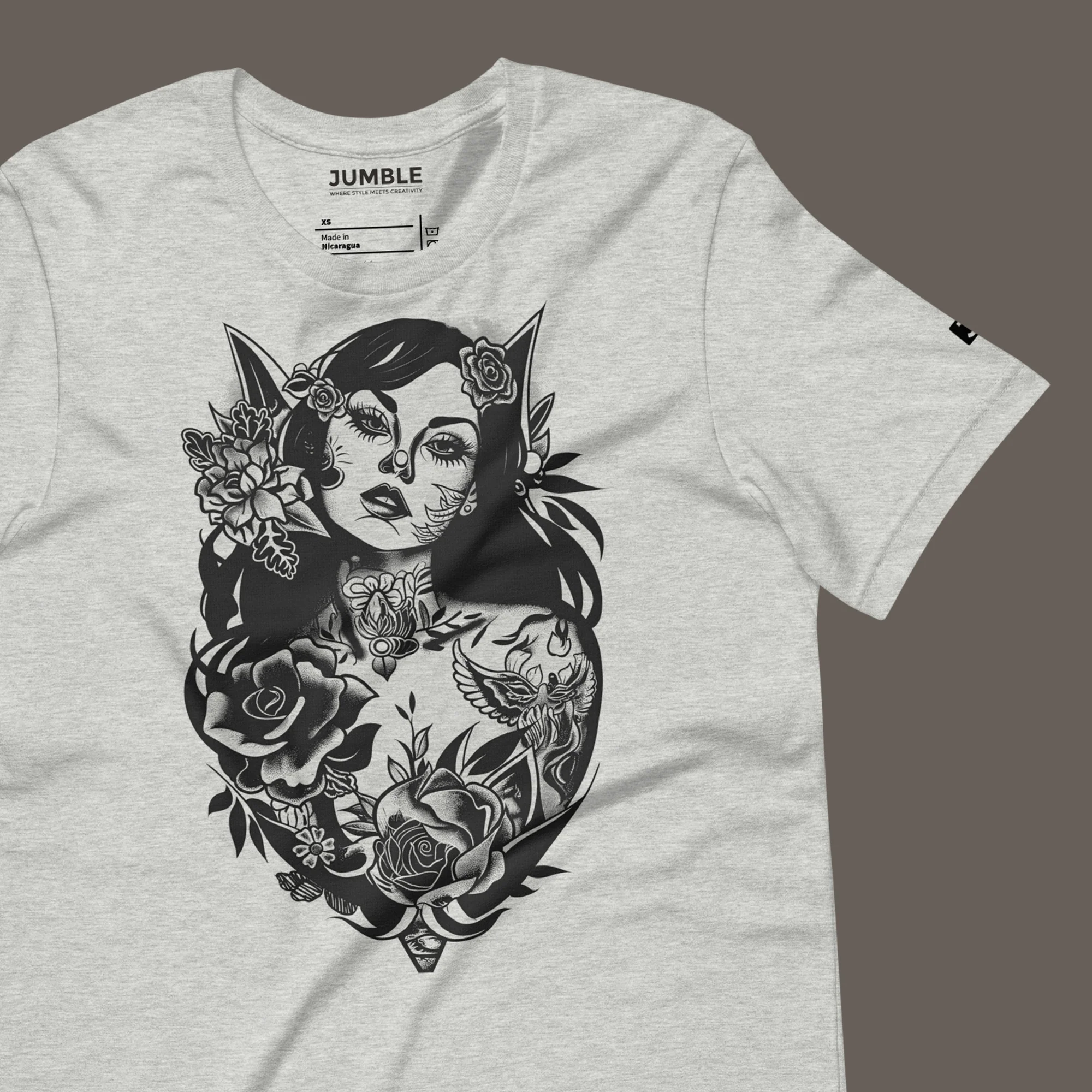 La Dama del Jardín Modern Regular Fit T-Shirt | Bella+Canvas - Image 10