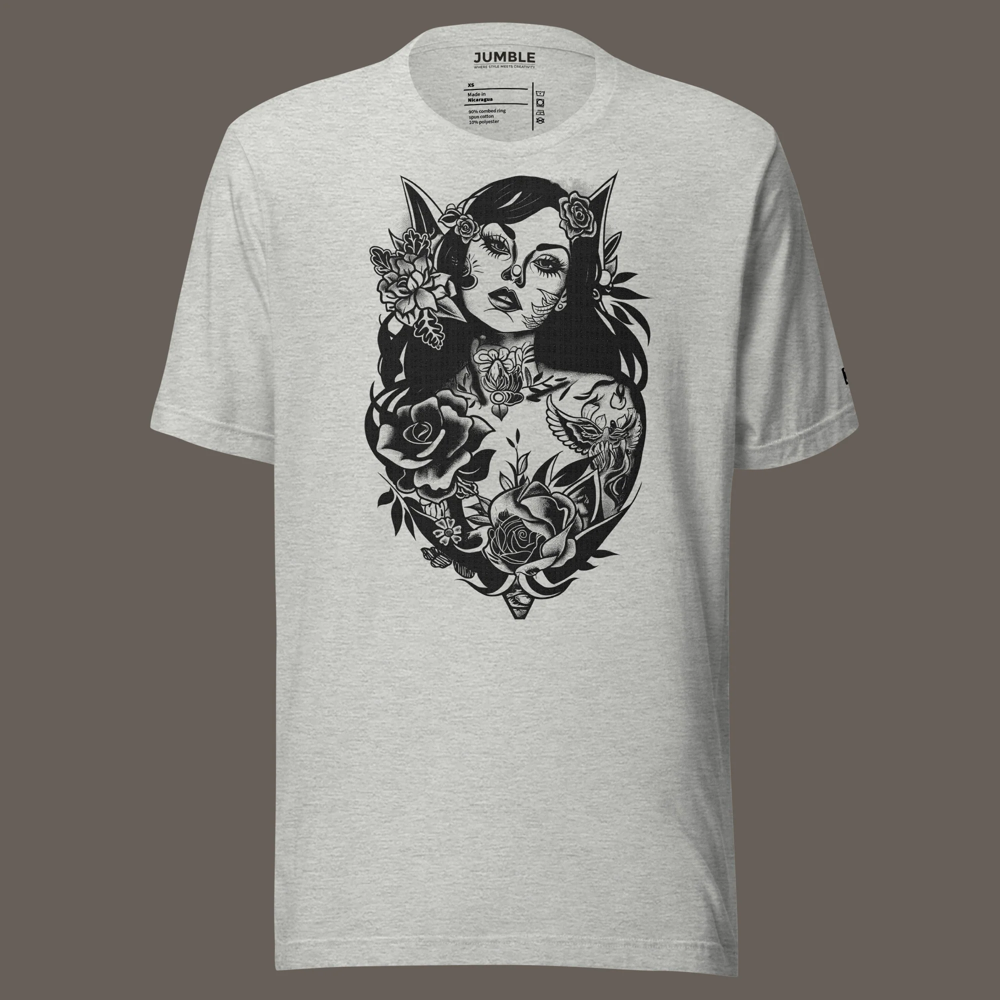 La Dama del Jardín Modern Regular Fit T-Shirt | Bella+Canvas - Image 11