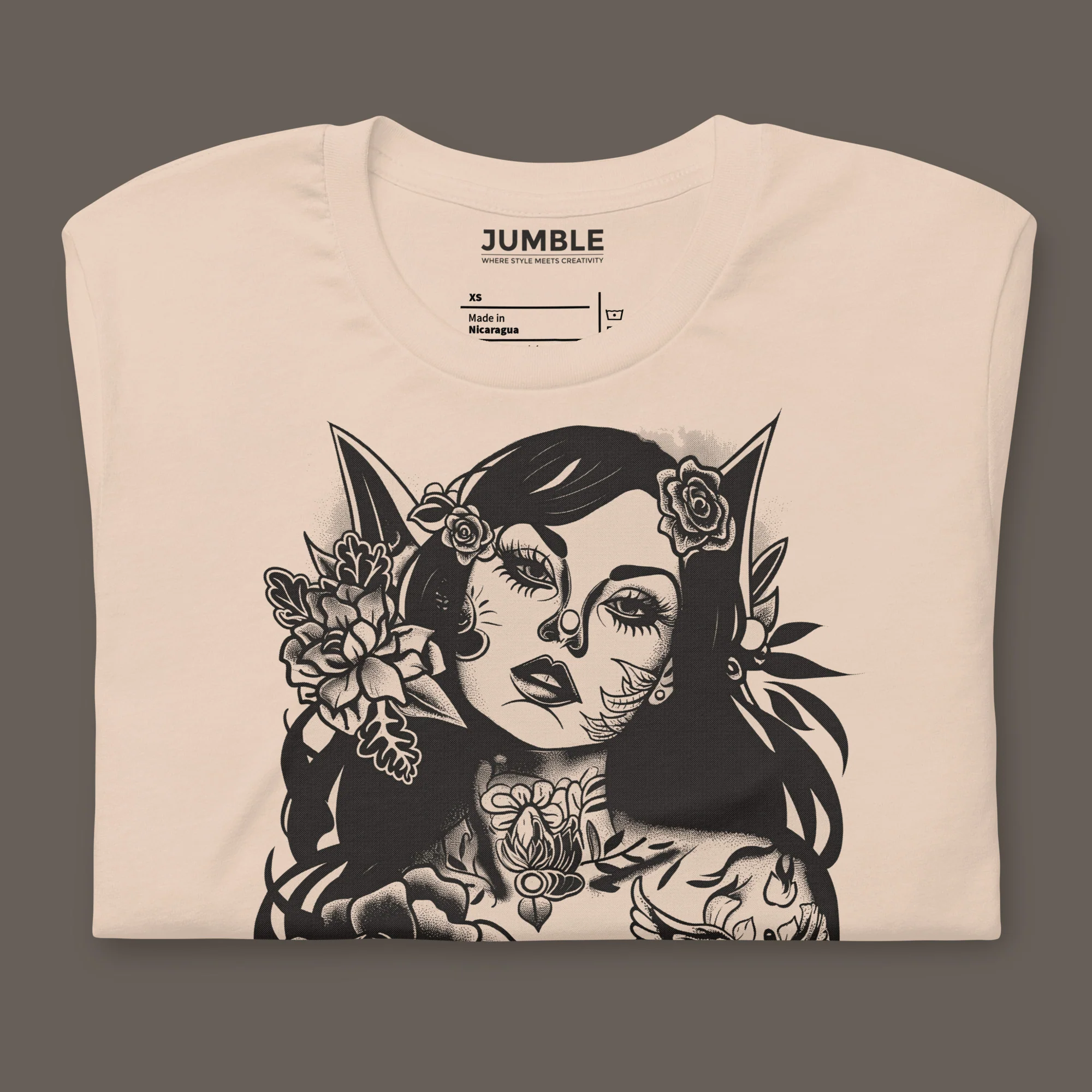 La Dama del Jardín Modern Regular Fit T-Shirt | Bella+Canvas - Image 14