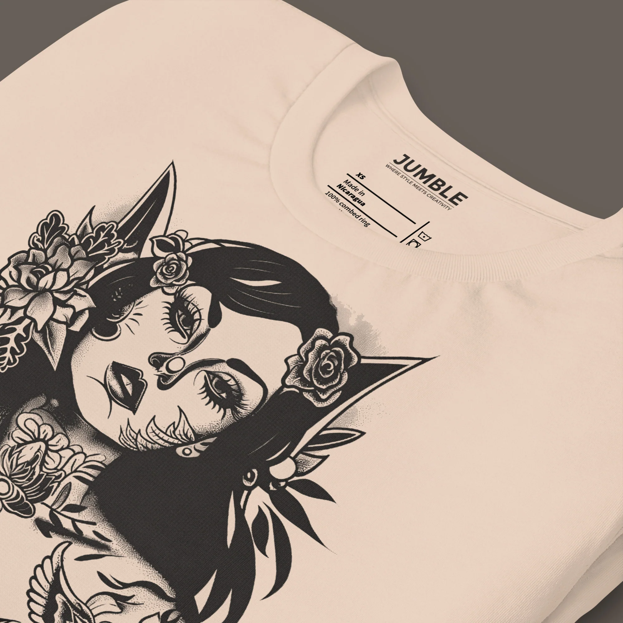 La Dama del Jardín Modern Regular Fit T-Shirt | Bella+Canvas - Image 15