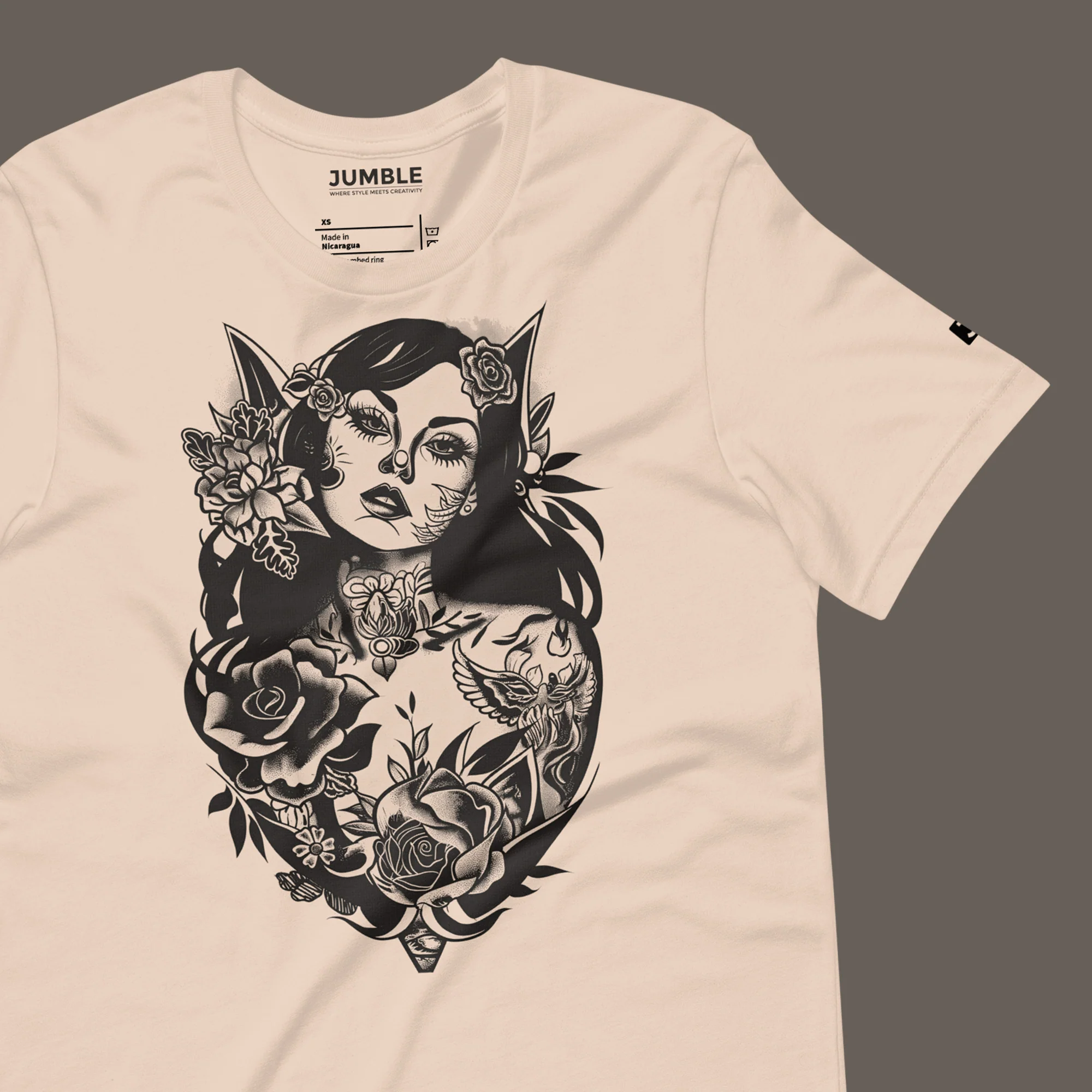La Dama del Jardín Modern Regular Fit T-Shirt | Bella+Canvas - Image 16