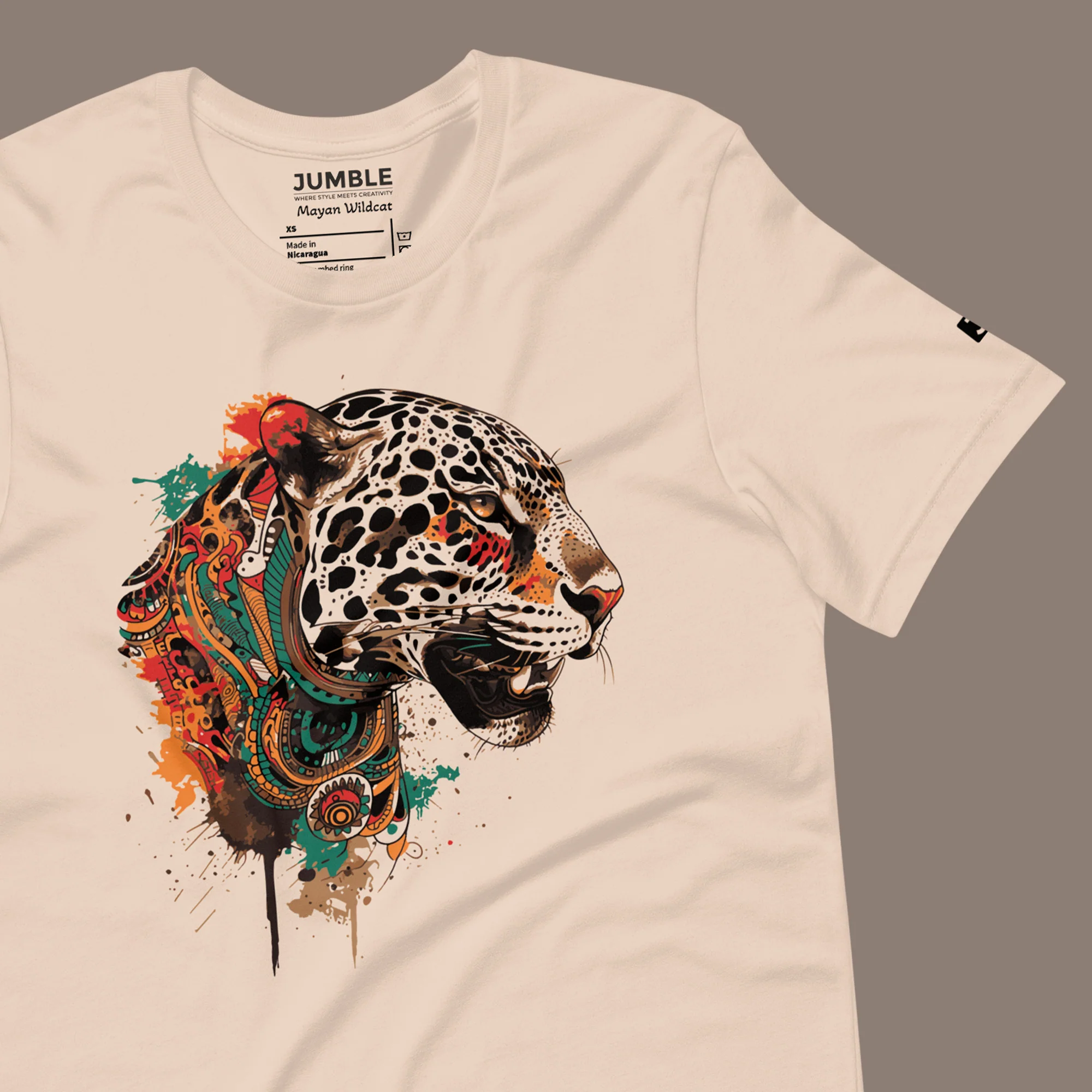 Mayan Wildcat Modern Regular Fit T-Shirt | Bella+Canvas - Image 8