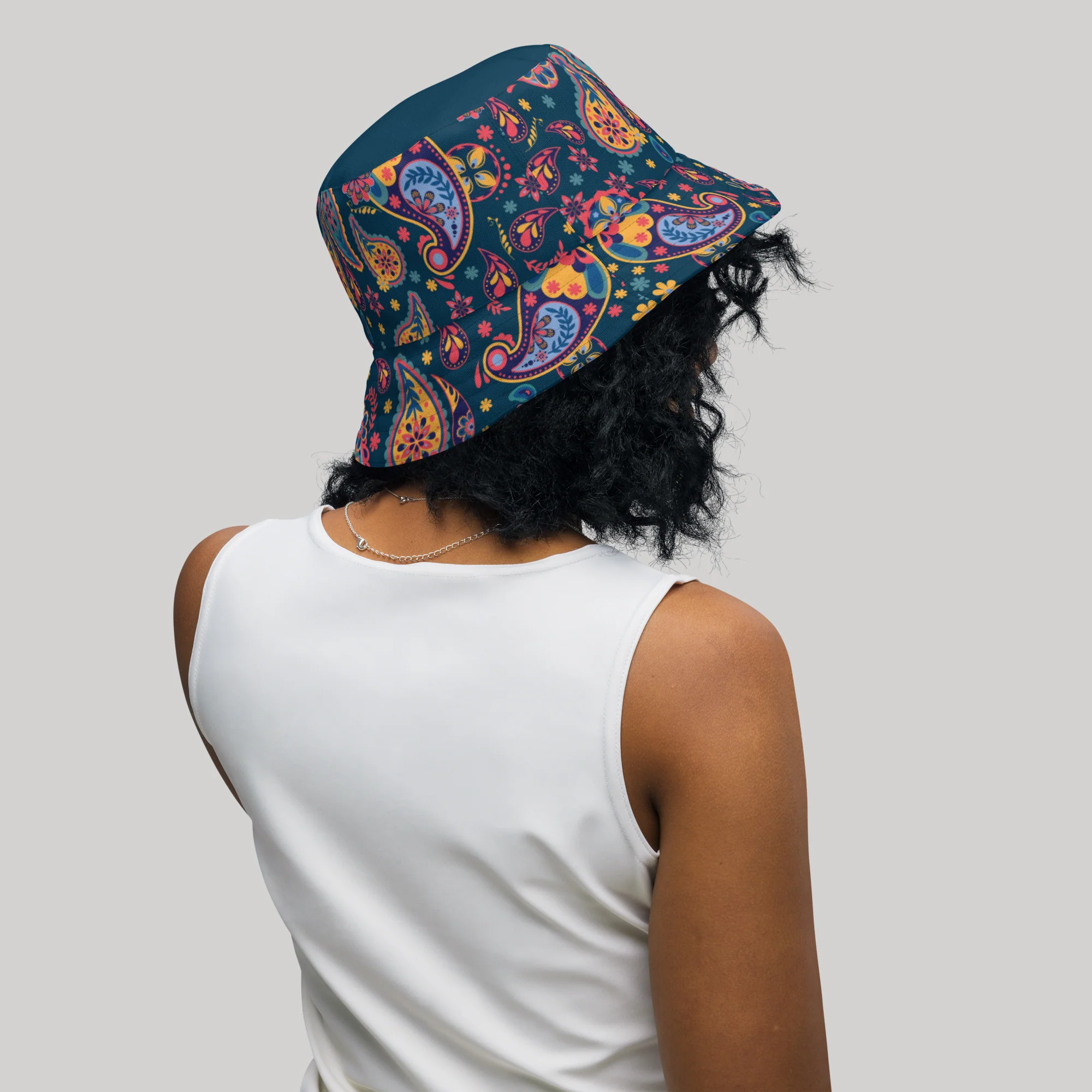 Paisley Bliss Reversible Bucket Hat - Image 9