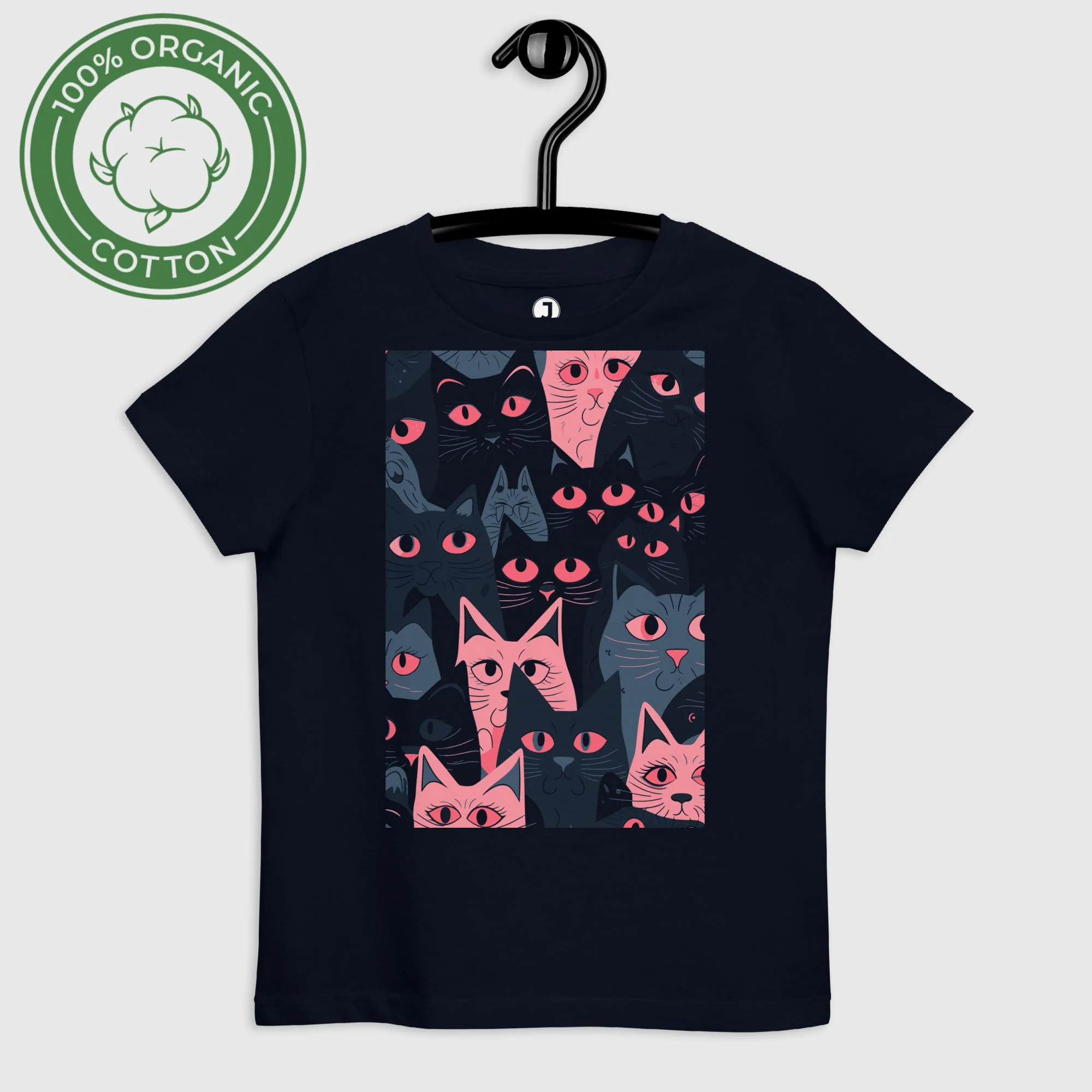 Pink Clowder Organic Cotton Kids T-Shirt - Image 3