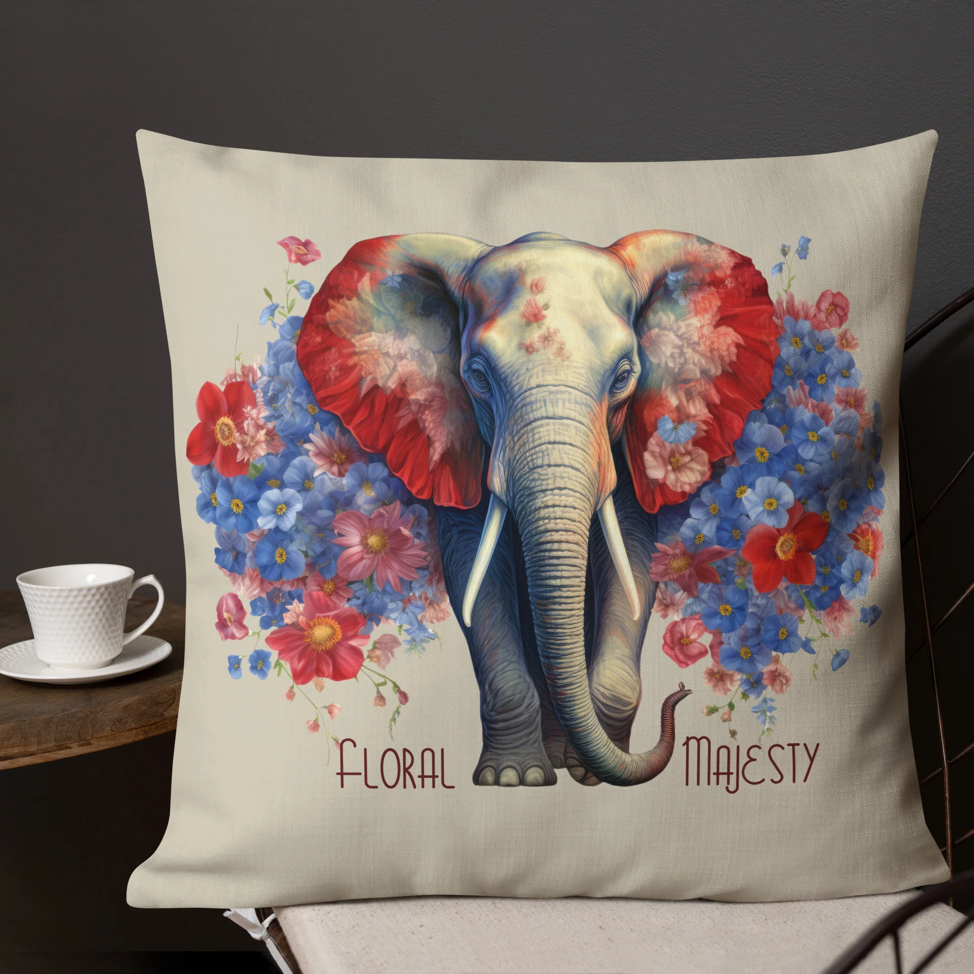 Floral Majesty Large Premium Pillow - Image 2