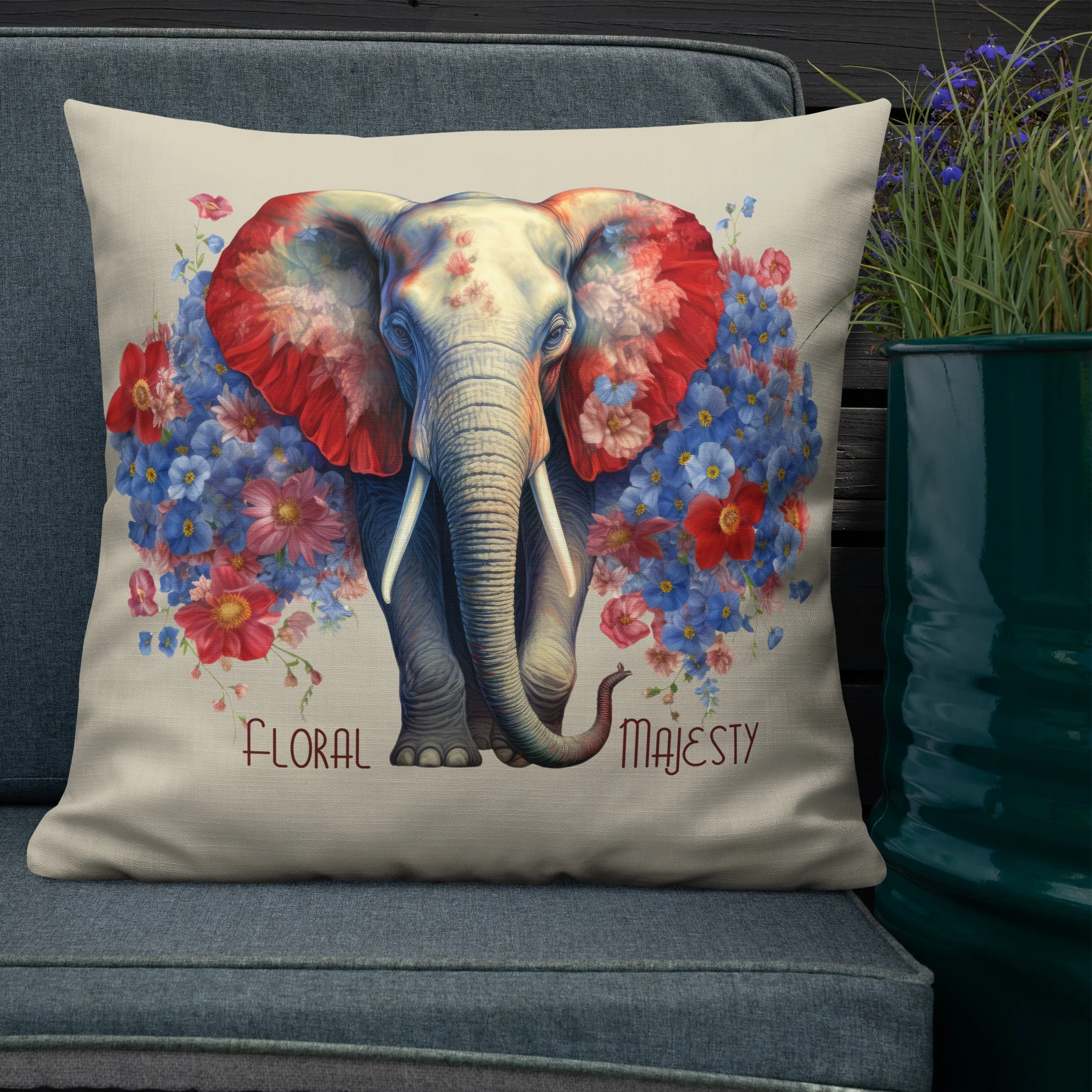 Floral Majesty Large Premium Pillow - Image 3