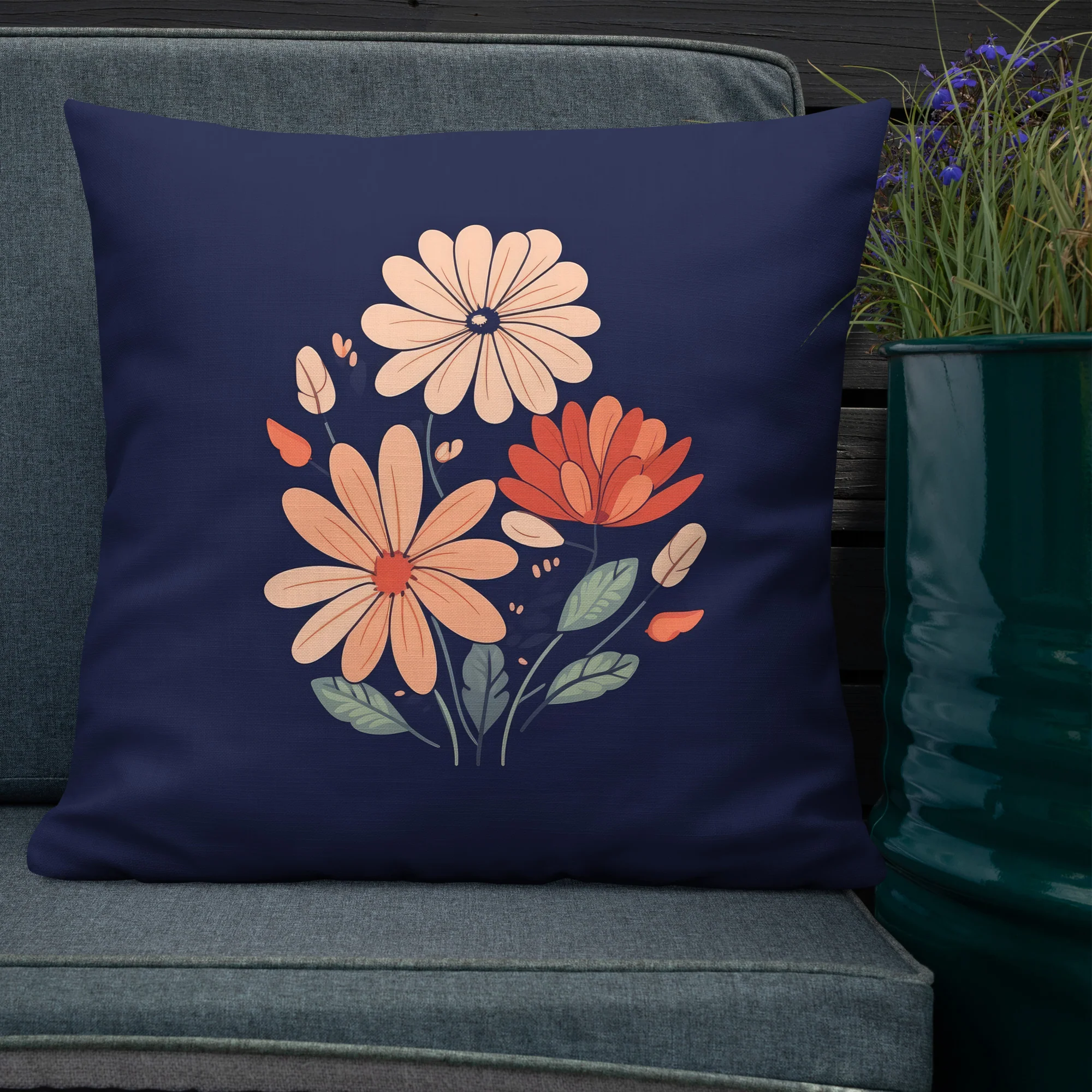 Floral Majesty Large Premium Pillow - Image 5