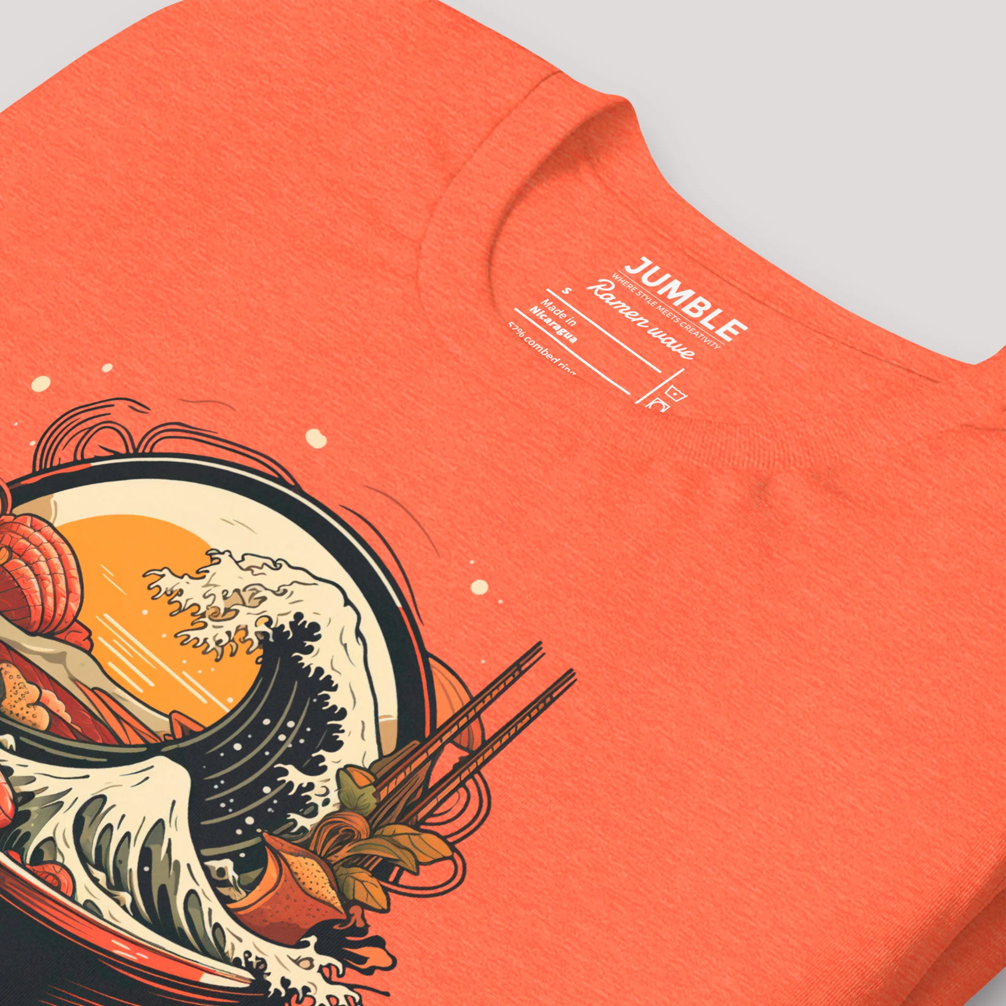 Ramen Wave Modern Regular Fit T-Shirt | Bella+Canvas - Image 19