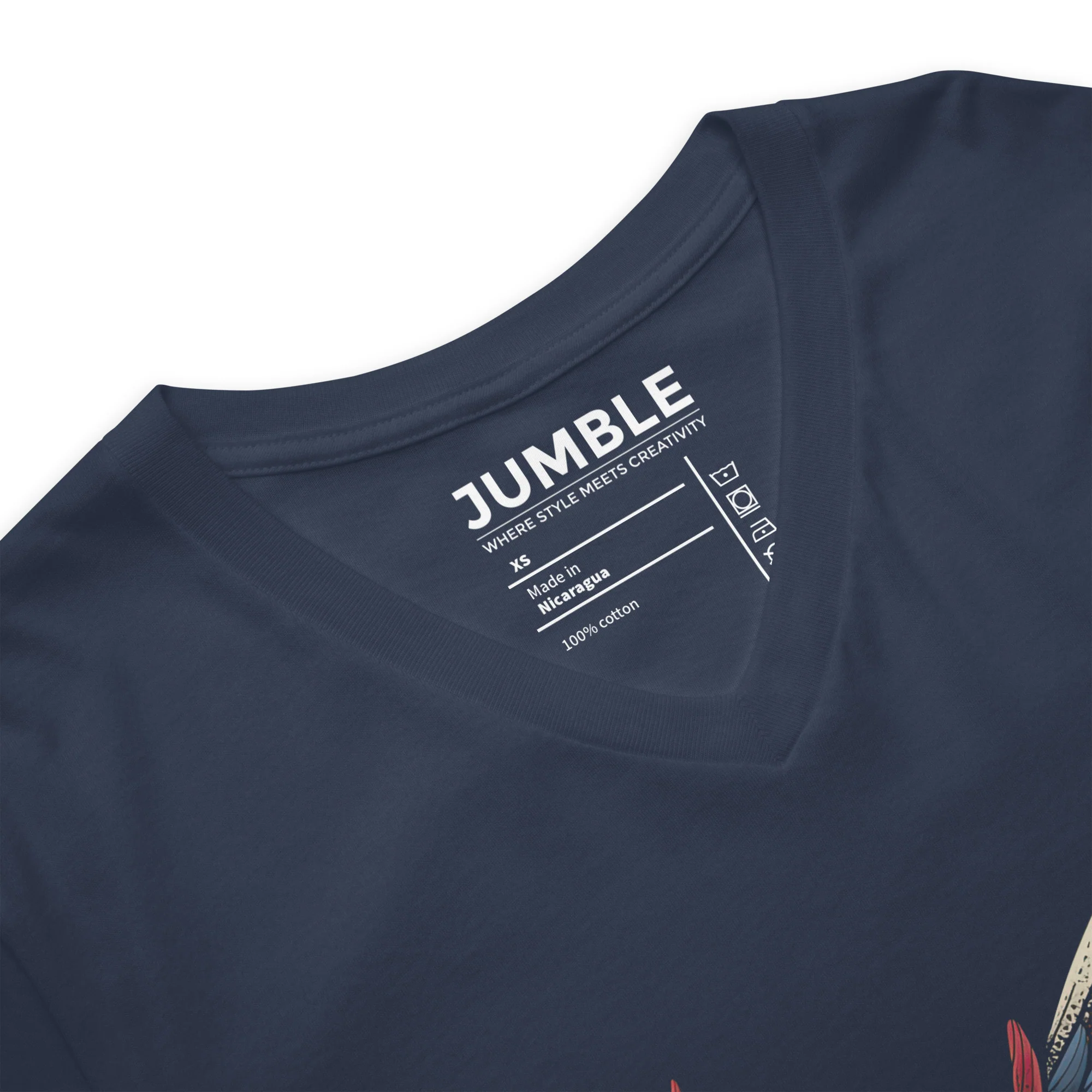Rebel Wing V-Neck Regular Fit T-Shirt | Bella + Canvas - Image 5