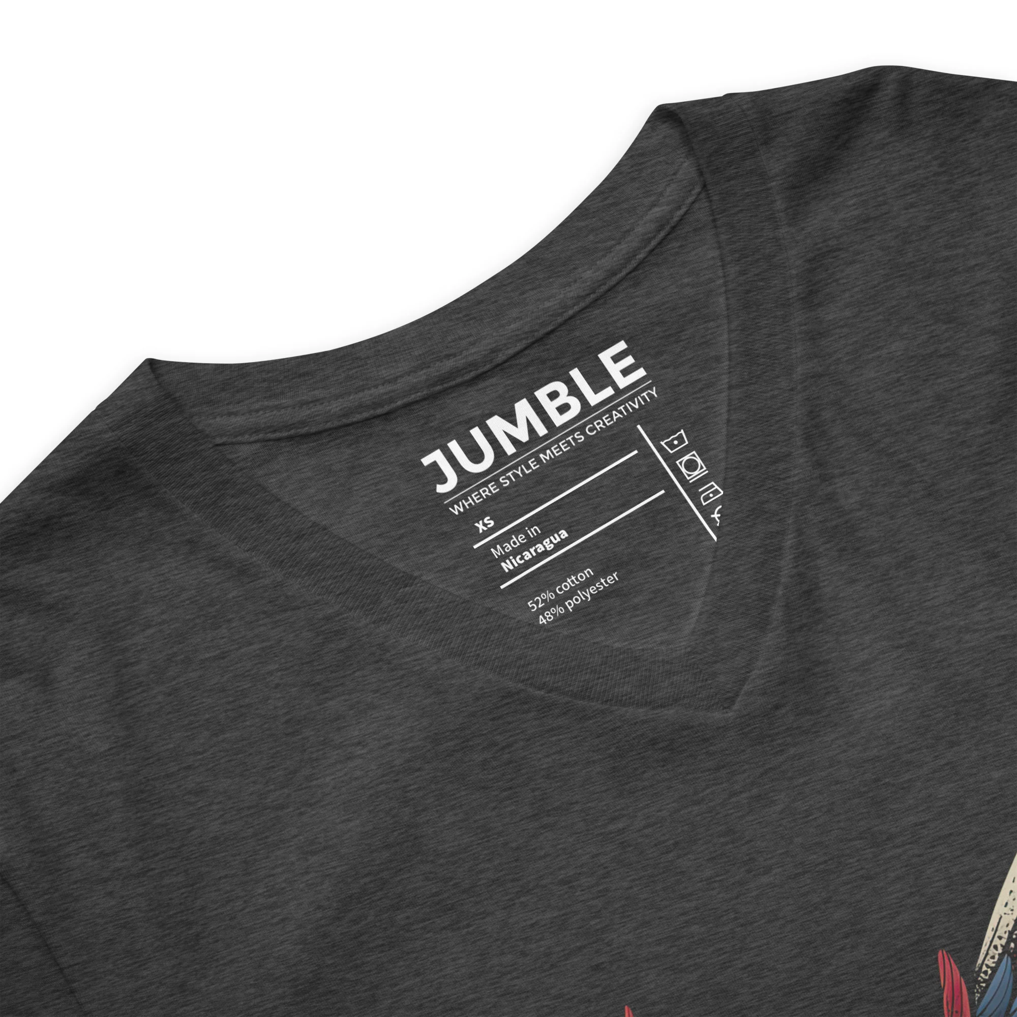 Rebel Wing V-Neck Regular Fit T-Shirt | Bella + Canvas - Image 6