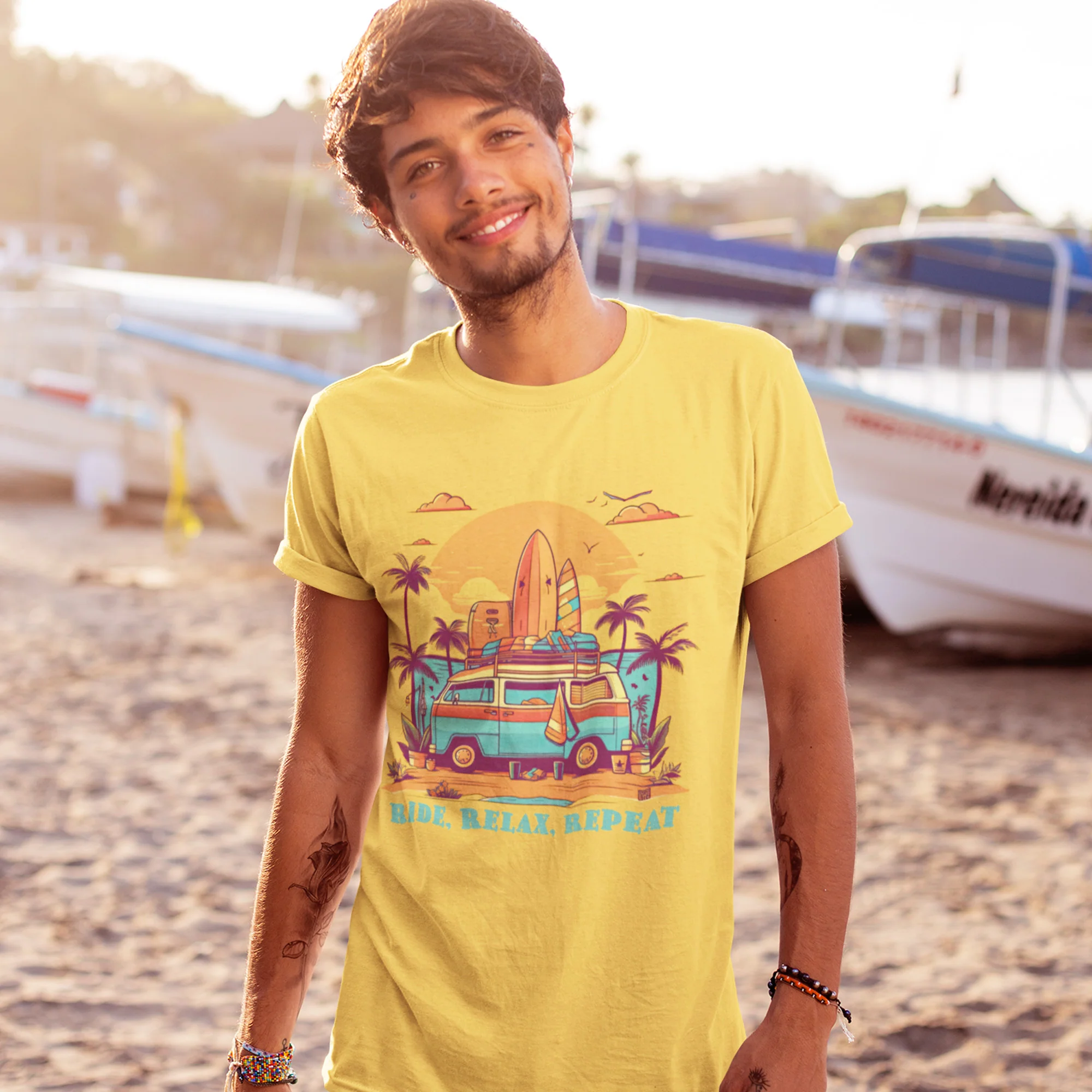 Ride, Relax, Repeat Modern Regular Fit T-Shirt | Bella+Canvas - Image 8