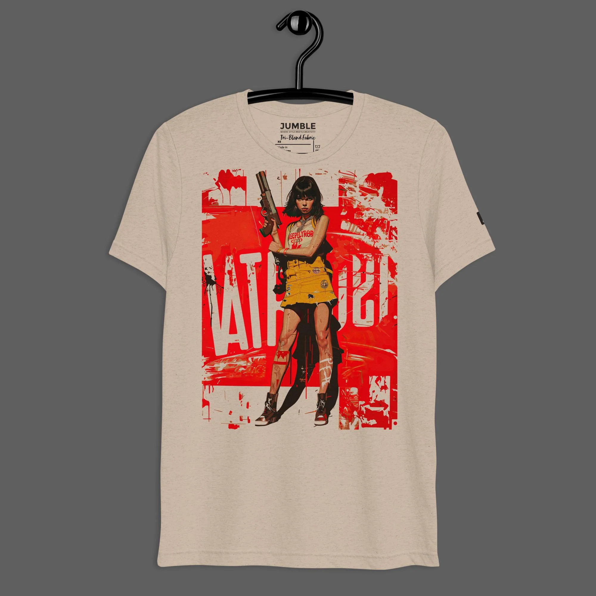 Riot Queen Short sleeve T-Shirt | Tri-Blend - Image 3