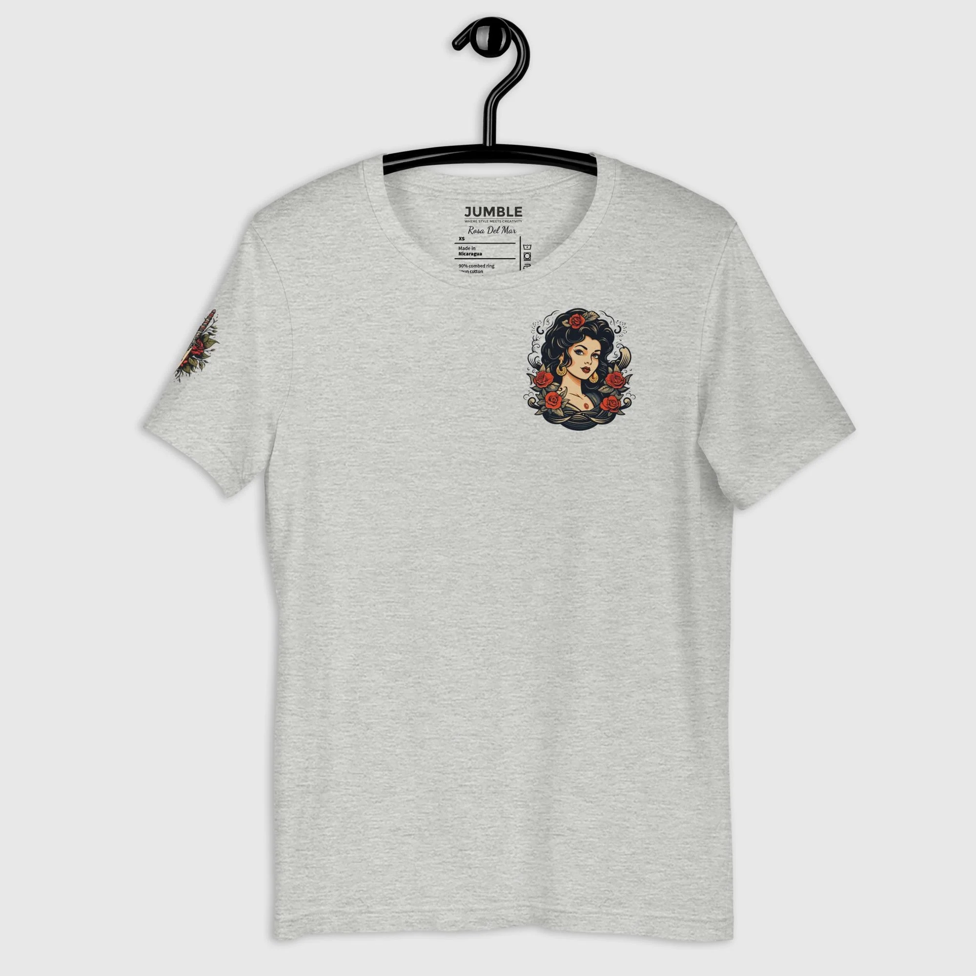 Rosa Del Mar Modern Regular Fit T-Shirt | Bella+Canvas - Image 18