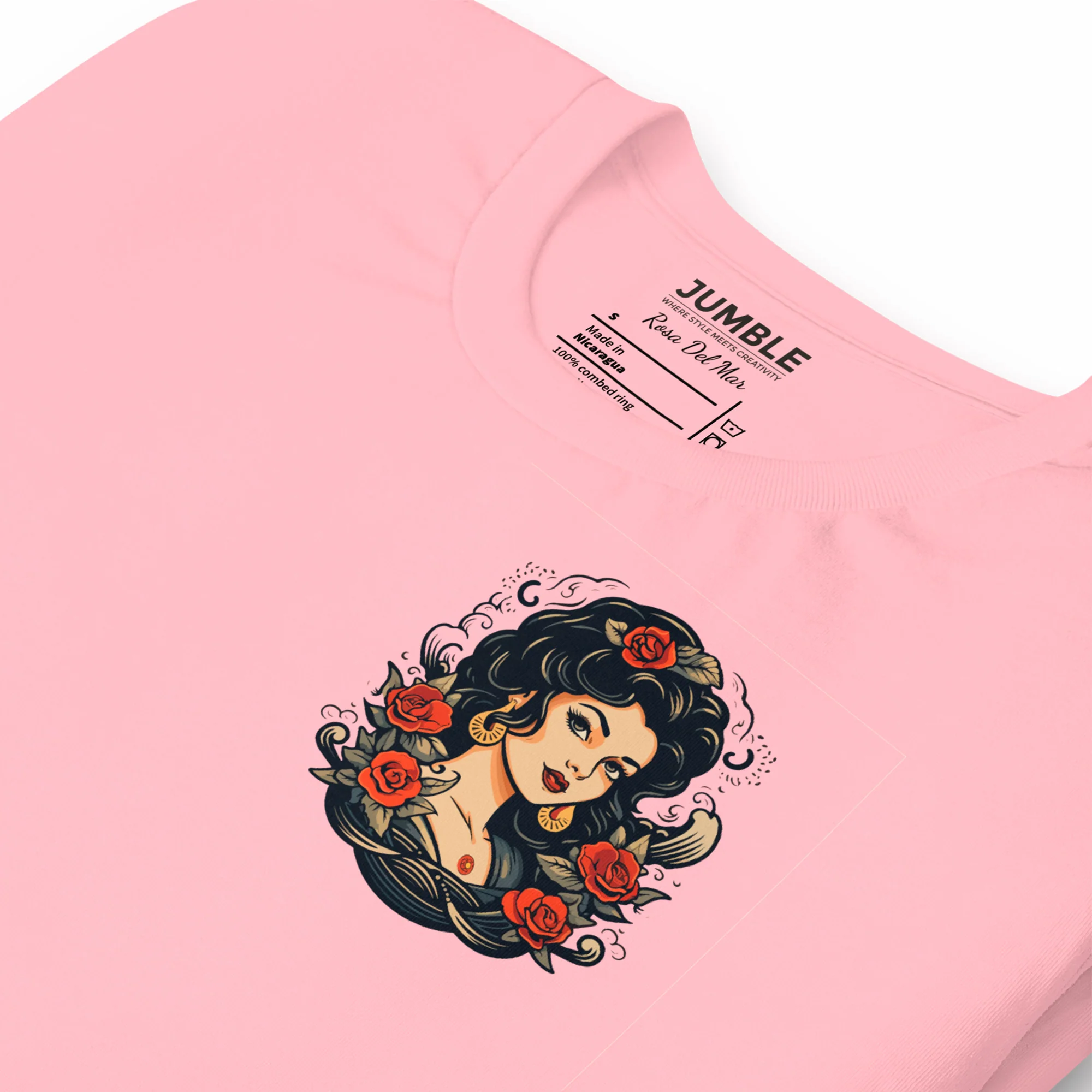 Rosa Del Mar Modern Regular Fit T-Shirt | Bella+Canvas - Image 2