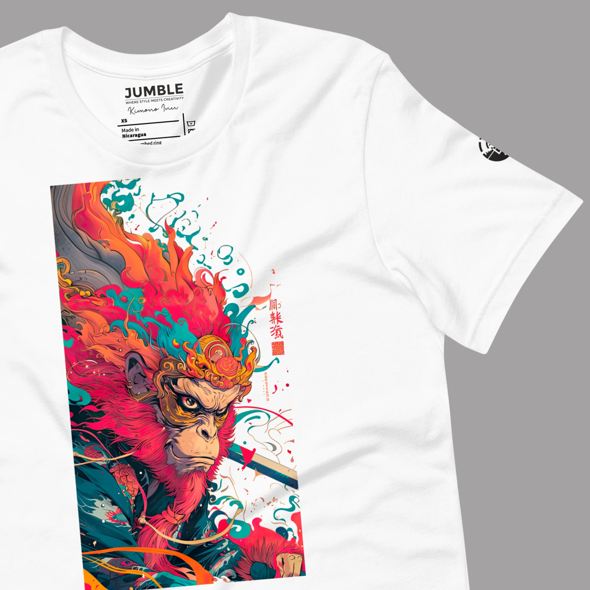 Saru-ō Modern Regular Fit  T-Shirt | Bella+Canvas - Image 3